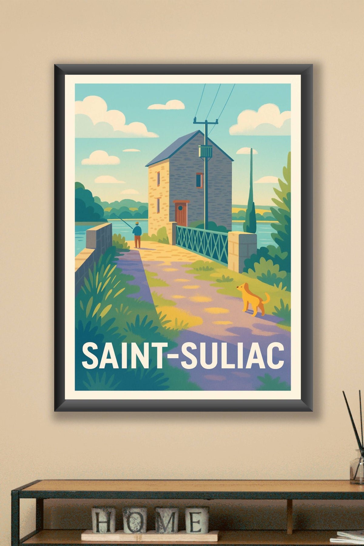 Affiche Saint-Suliac — Charme bucolique et douceur bretonne · poster d'art de Saint-Suliac