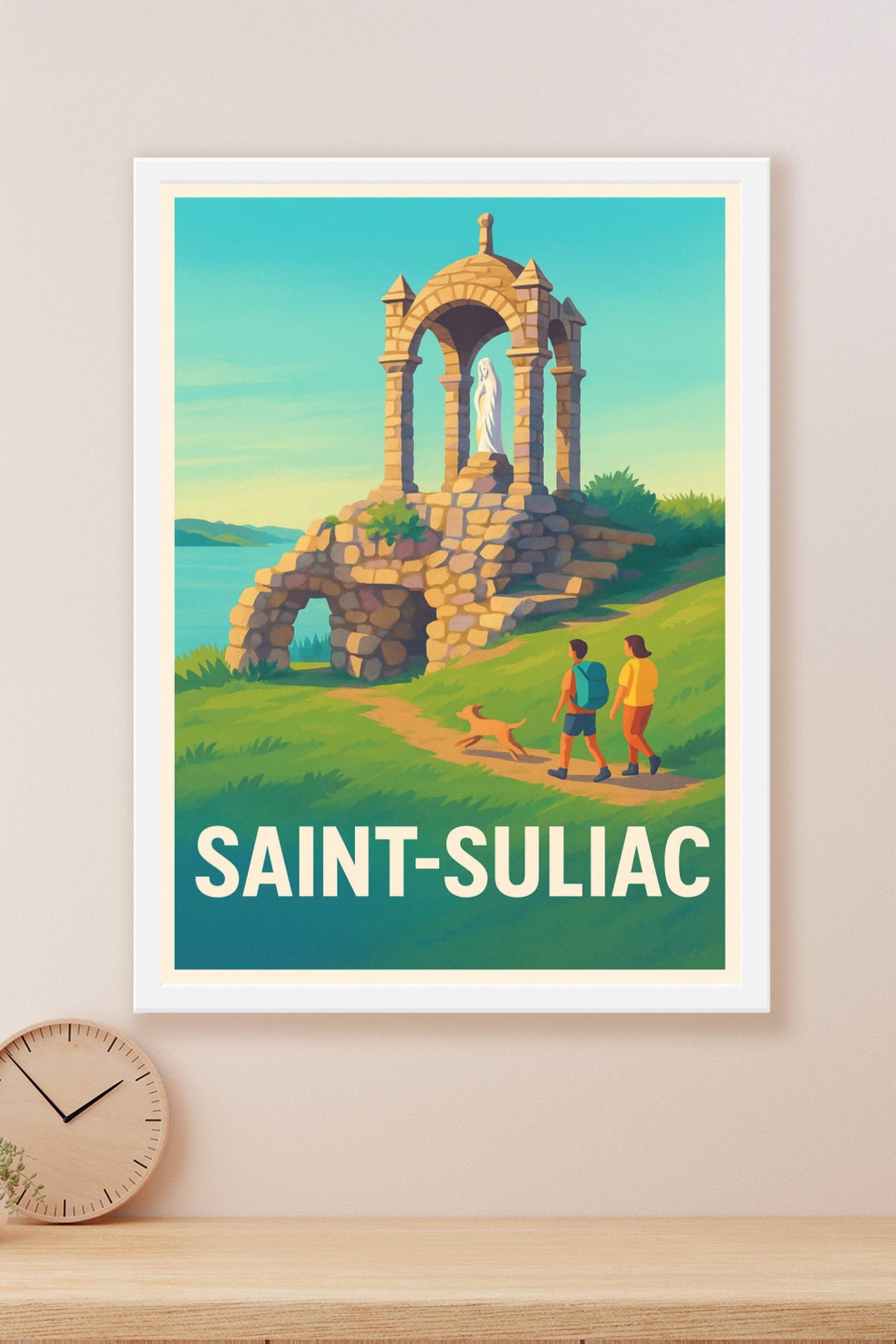 Affiche Saint-Suliac — Balade paisible au cœur de la nature · poster d'art de Saint-Suliac