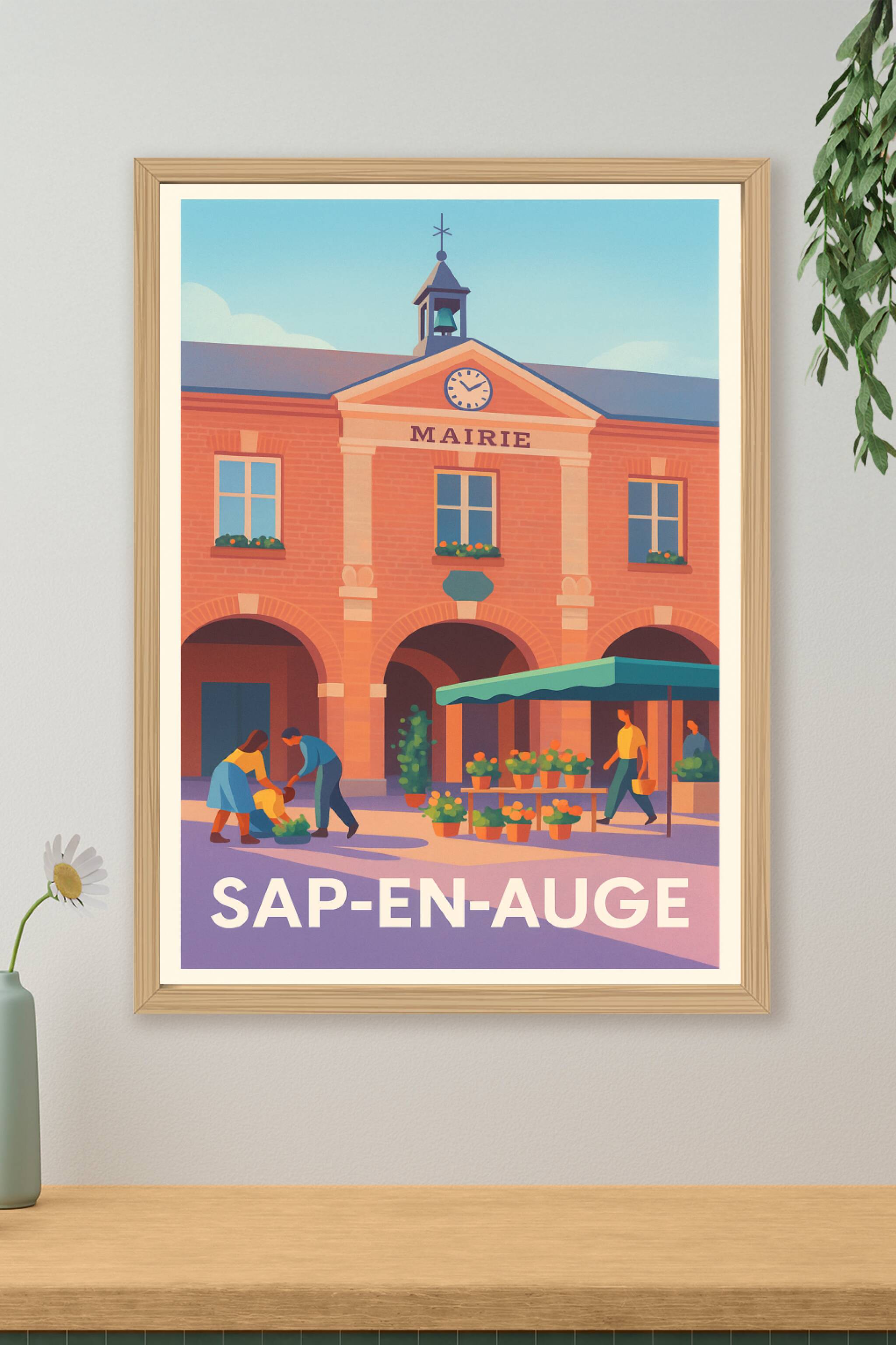Affiche de Sap-en-Auge - Charme et vie locale au cœur du village
