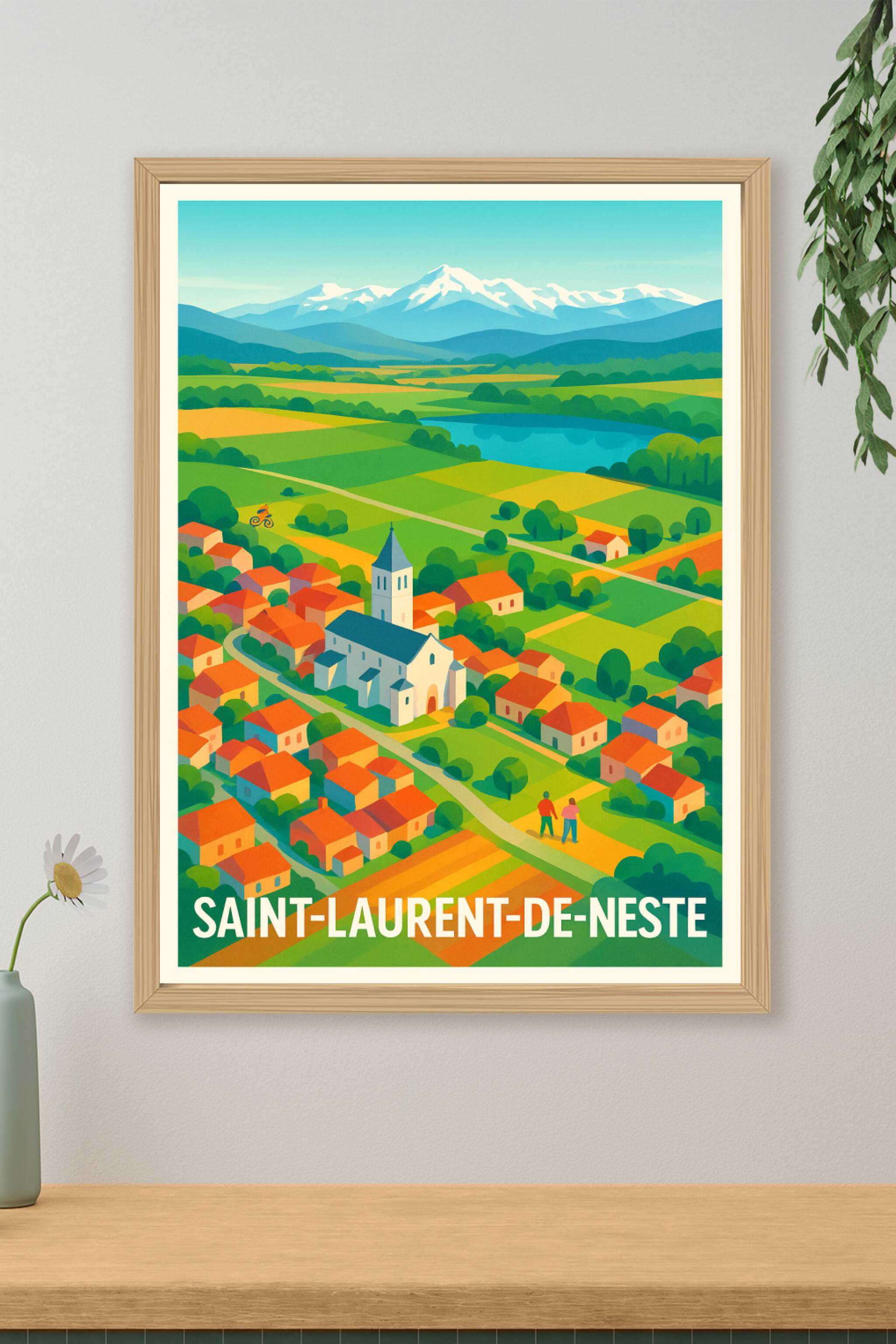 Affiche de Saint-Laurent-de-Neste - L'Identité Champêtre des Pyrénées