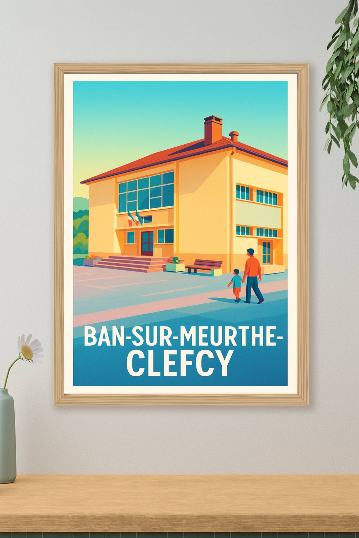 Affiche Ban-sur-Meurthe-Clefcy — Tranquillité et charme local · poster d'art de Ban-sur-Meurthe-Clefcy