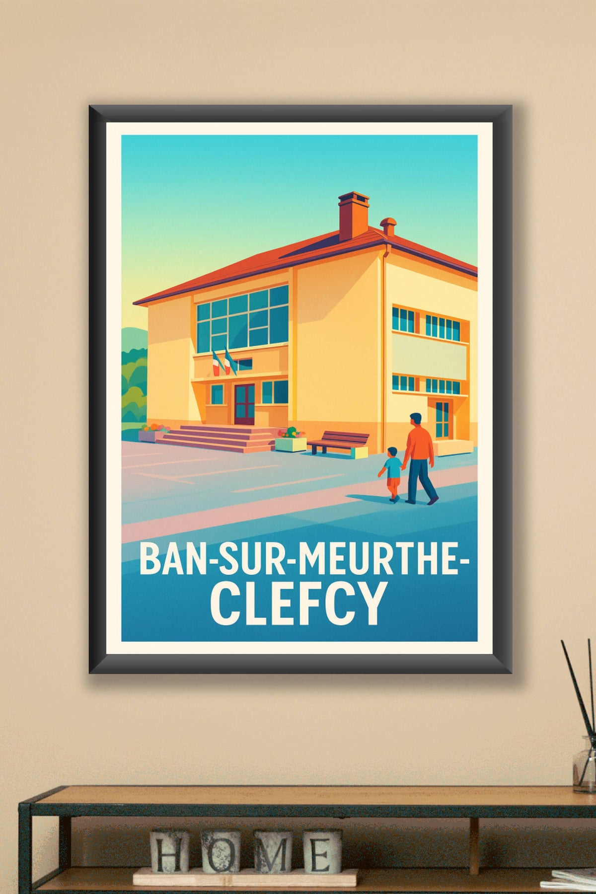 Affiche Ban-sur-Meurthe-Clefcy — Tranquillité et charme local · poster d'art de Ban-sur-Meurthe-Clefcy