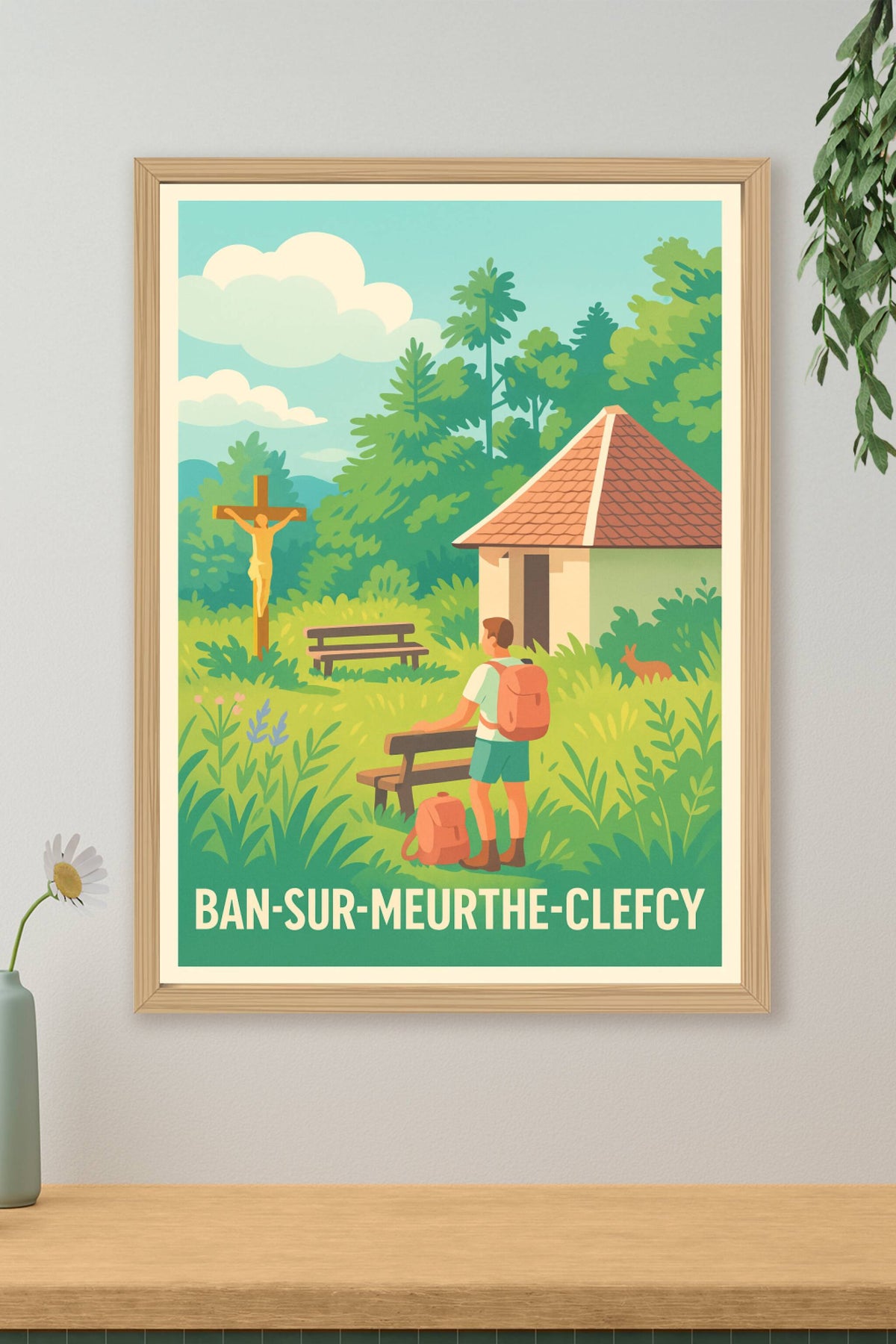 Affiche Ban-sur-Meurthe-Clefcy — Un havre de paix naturel · poster d'art de Ban-sur-Meurthe-Clefcy