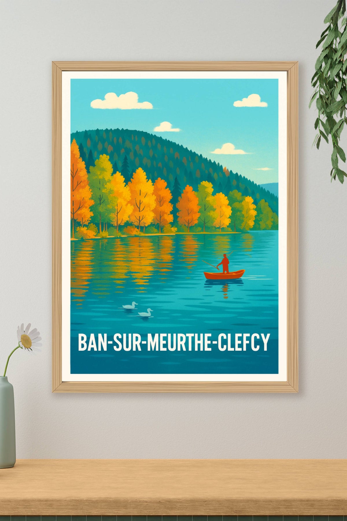 Affiche Ban-sur-Meurthe-Clefcy — Évasion nature au fil de l'eau · poster d'art de Ban-sur-Meurthe-Clefcy