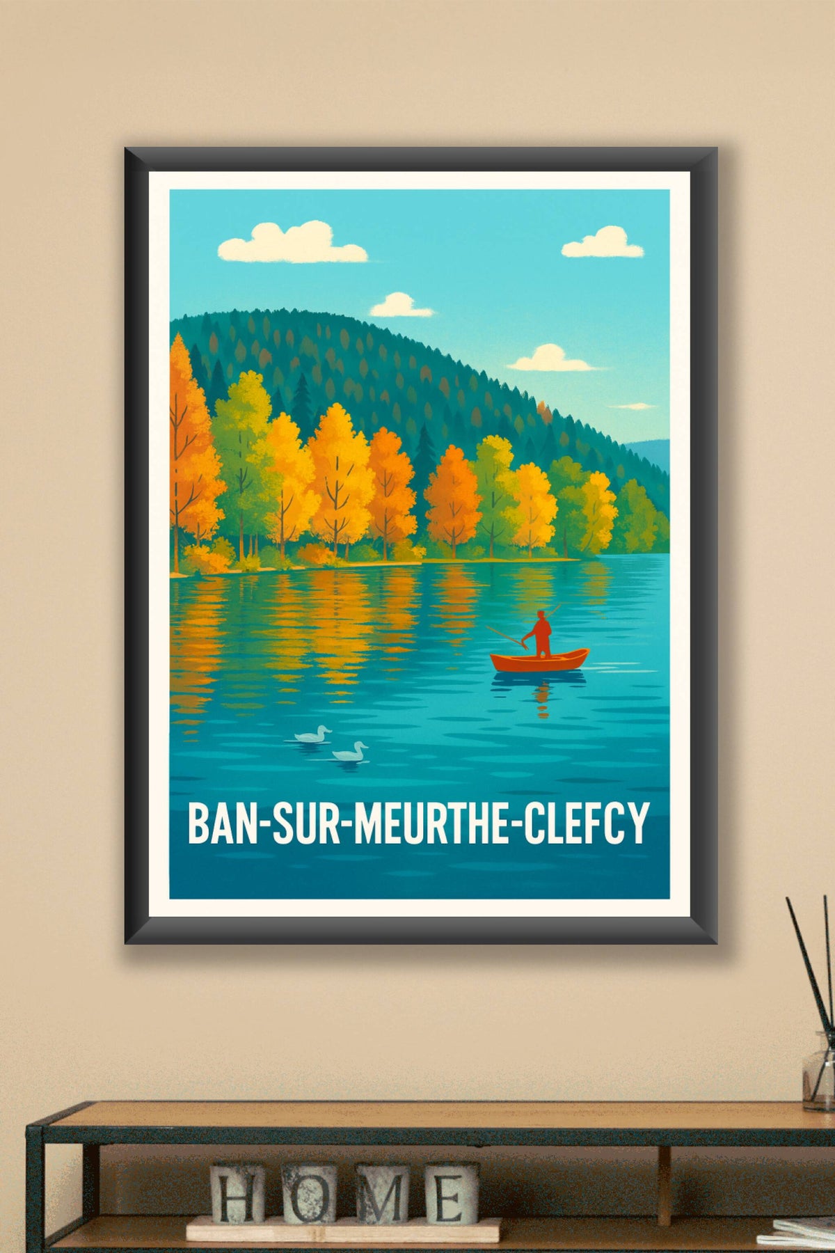 Affiche Ban-sur-Meurthe-Clefcy — Évasion nature au fil de l'eau · poster d'art de Ban-sur-Meurthe-Clefcy