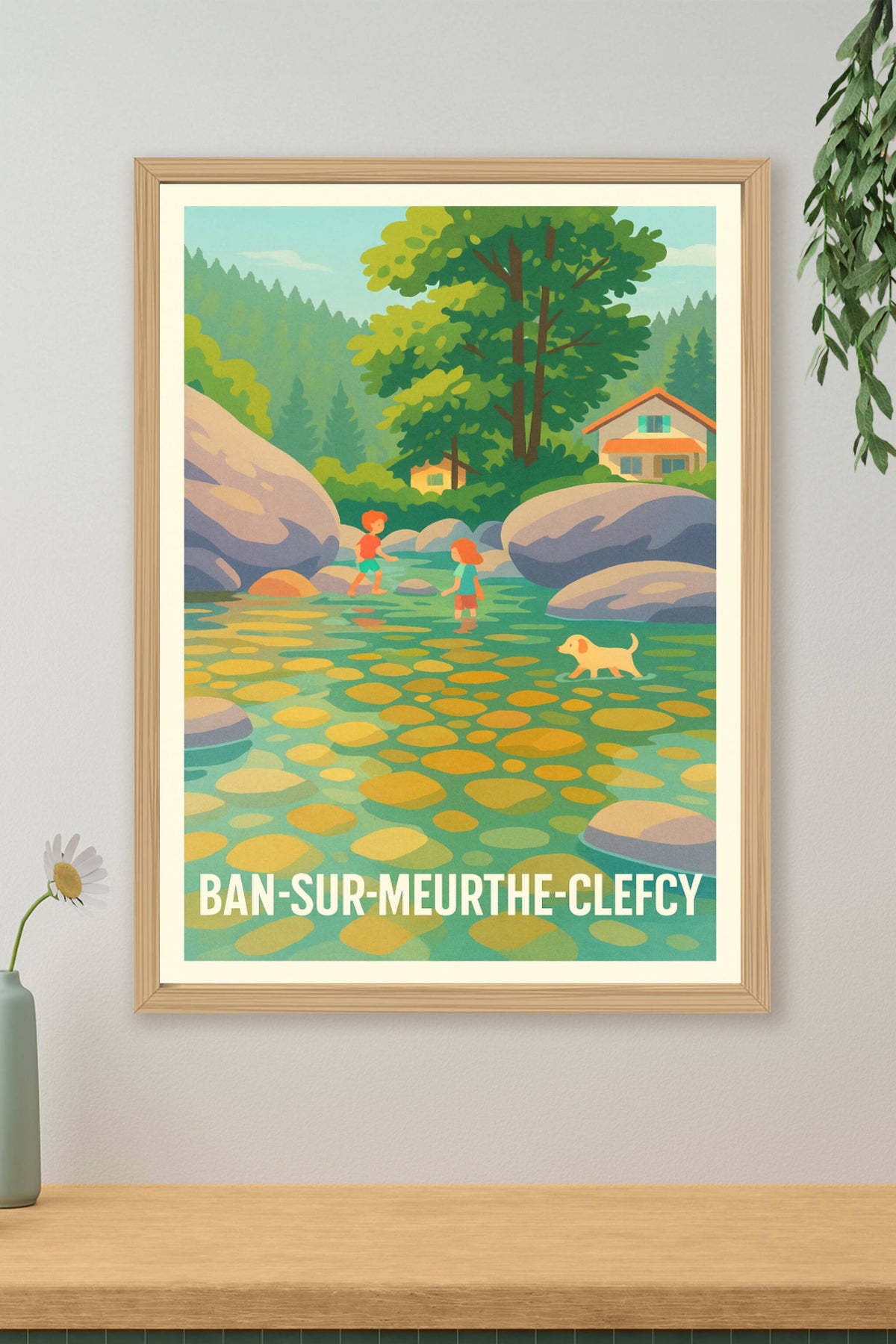 Affiche Ban-sur-Meurthe-Clefcy — Évasion bucolique au coeur de la nature · poster d'art de Ban-sur-Meurthe-Clefcy