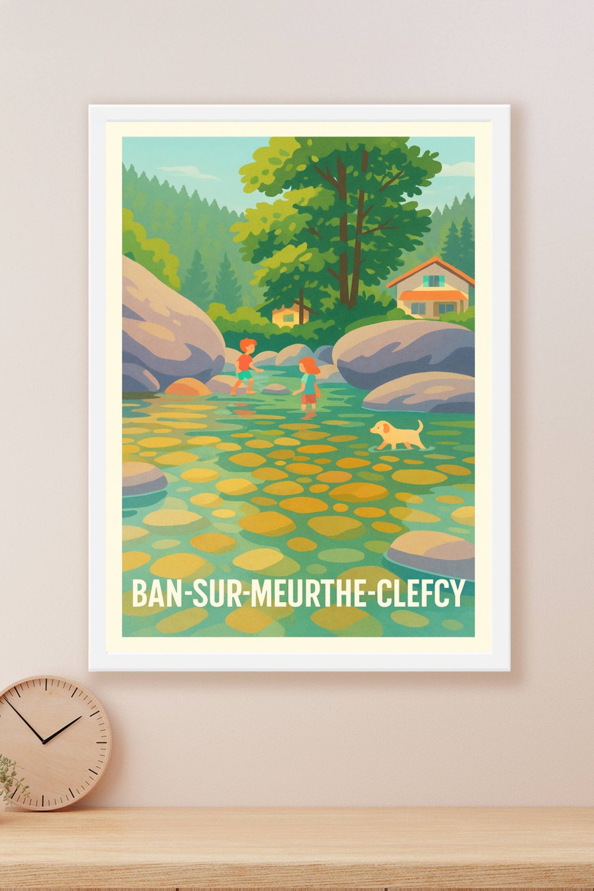 Affiche Ban-sur-Meurthe-Clefcy — Évasion bucolique au coeur de la nature · poster d'art de Ban-sur-Meurthe-Clefcy