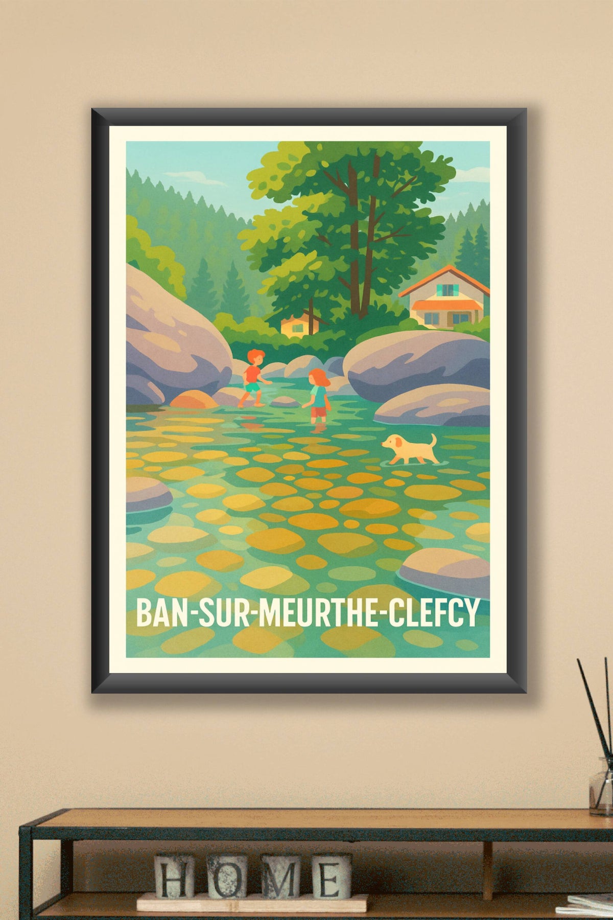 Affiche Ban-sur-Meurthe-Clefcy — Évasion bucolique au coeur de la nature · poster d'art de Ban-sur-Meurthe-Clefcy