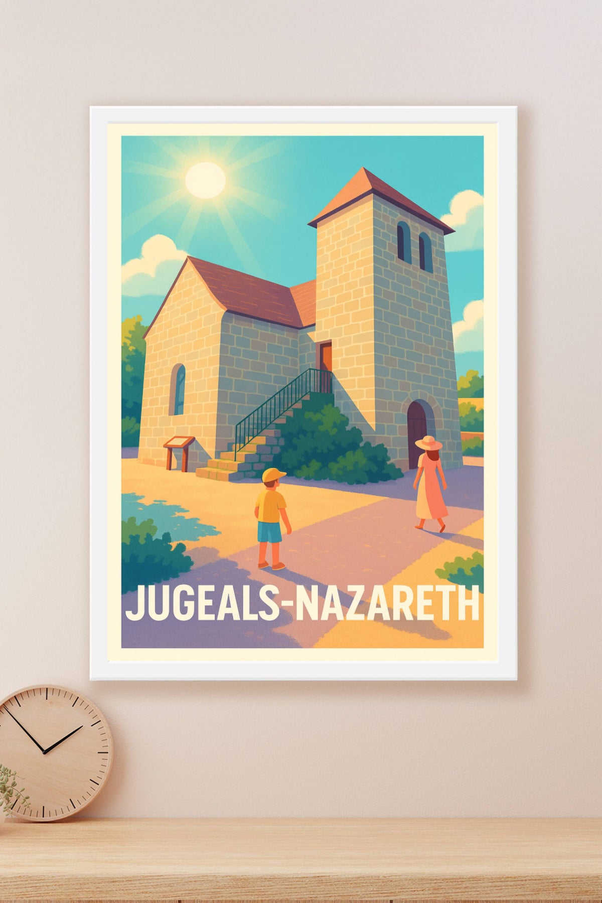 Affiche Jugeals-Nazareth — Charme et tranquillité en Nouvelle-Aquitaine · poster d'art de Jugeals-Nazareth