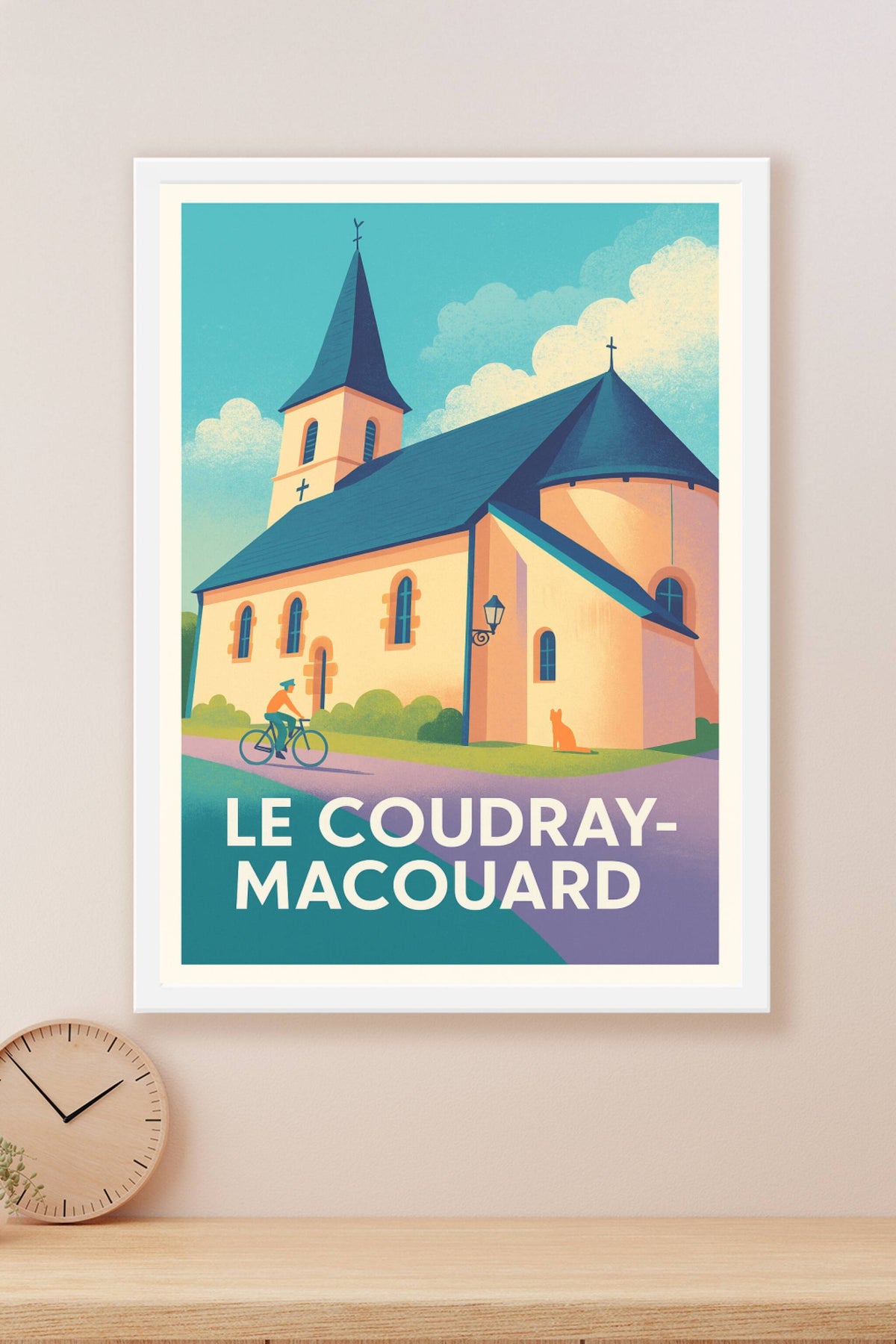 Affiche Le Coudray-Macouard — Charme paisible de la campagne · poster d'art de Le Coudray-Macouard