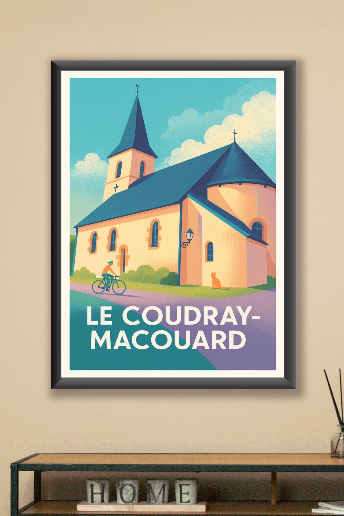 Affiche Le Coudray-Macouard — Charme paisible de la campagne · poster d'art de Le Coudray-Macouard