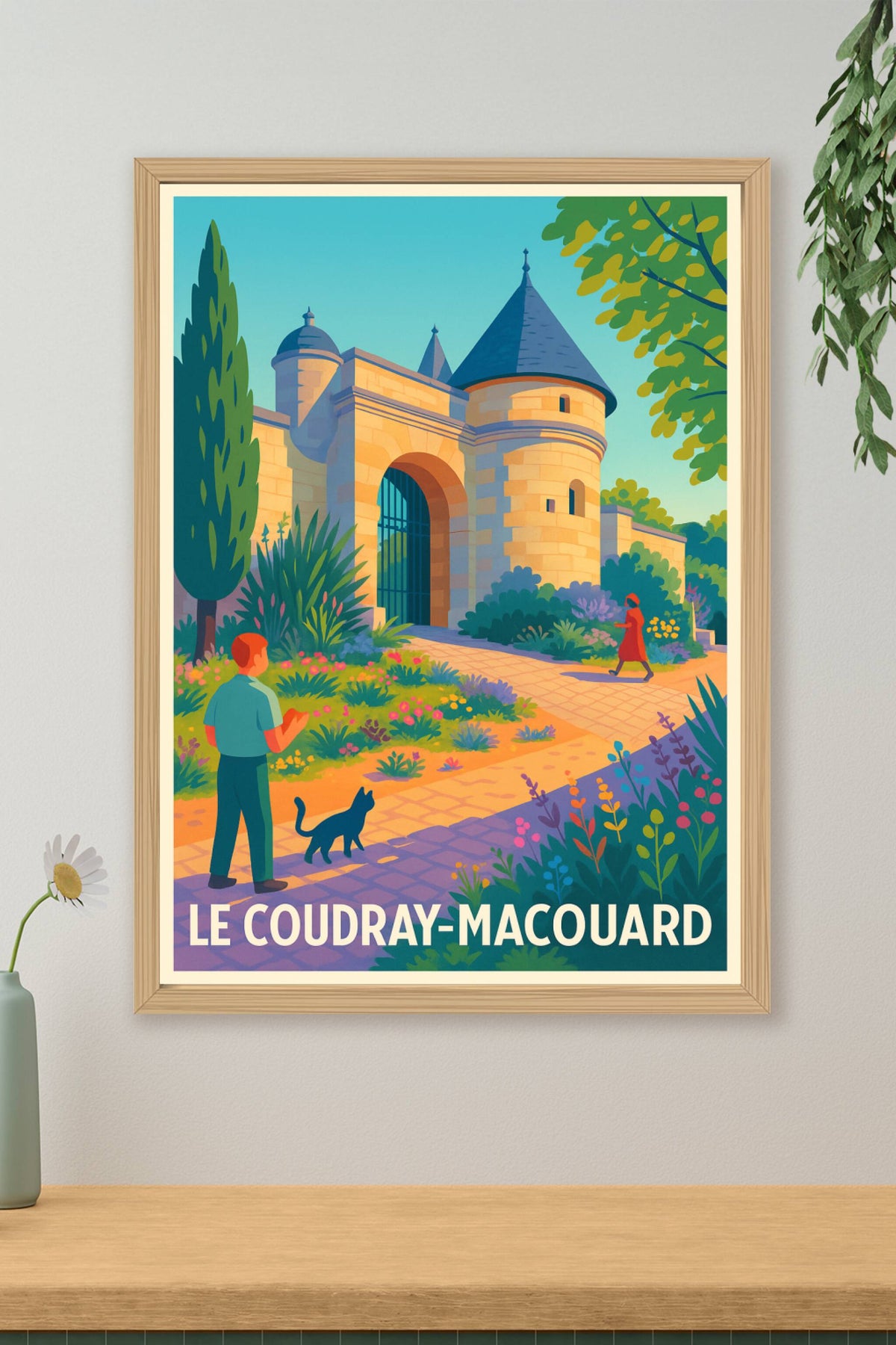 Affiche Le Coudray-Macouard — Charme et histoire en pleine nature · poster d'art de Le Coudray-Macouard