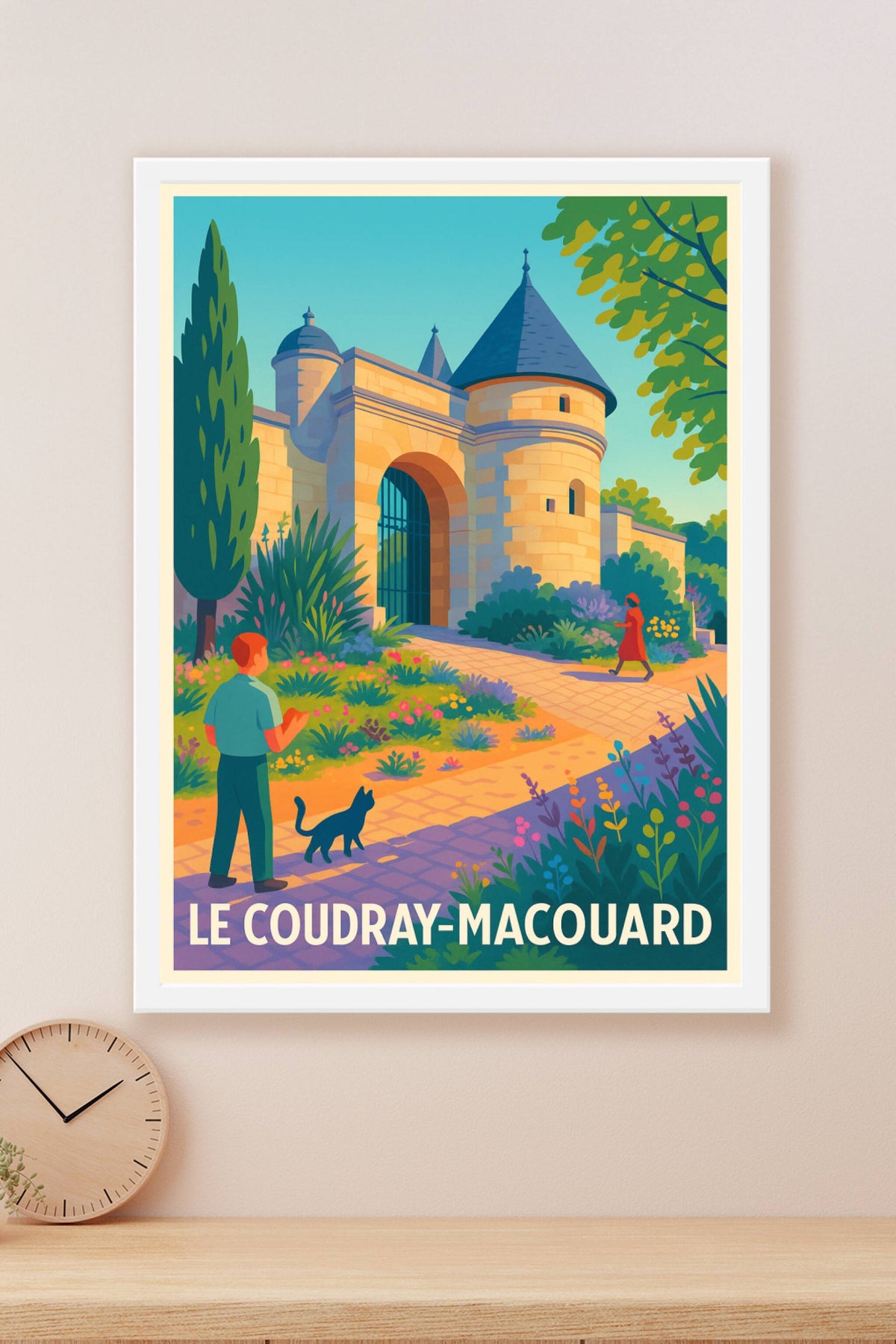 Affiche Le Coudray-Macouard — Charme et histoire en pleine nature · poster d'art de Le Coudray-Macouard