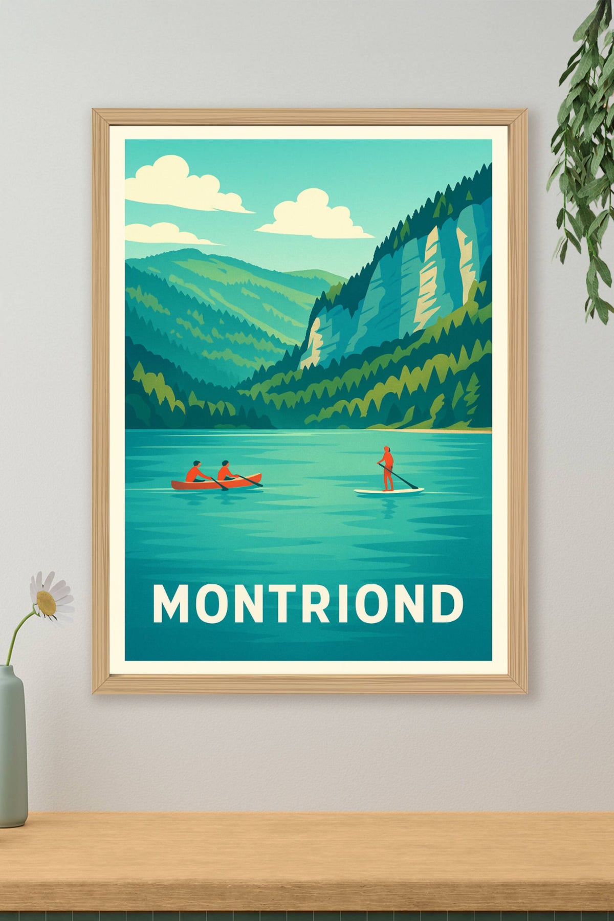 Affiche Montriond — Évasion et nature au fil de l'eau · poster d'art de Montriond