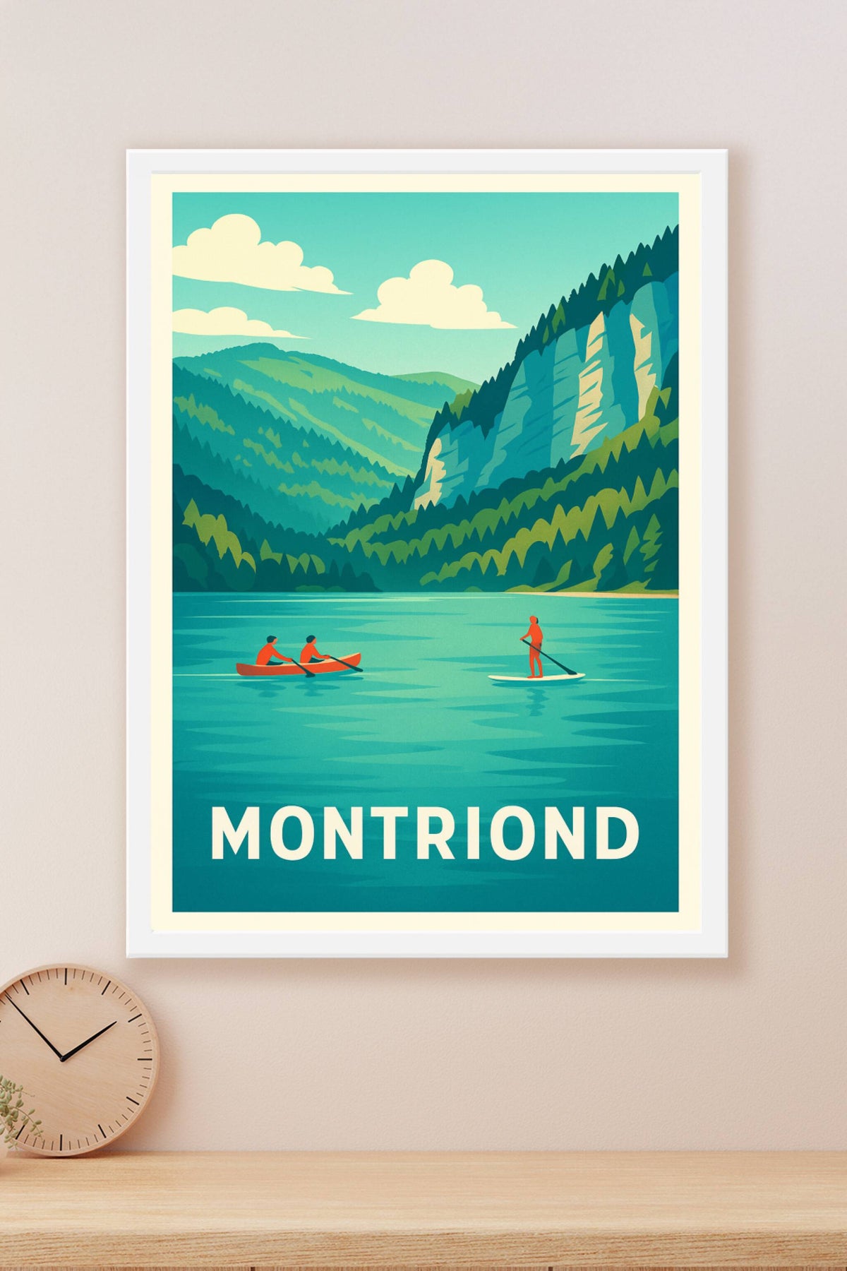 Affiche Montriond — Évasion et nature au fil de l'eau · poster d'art de Montriond