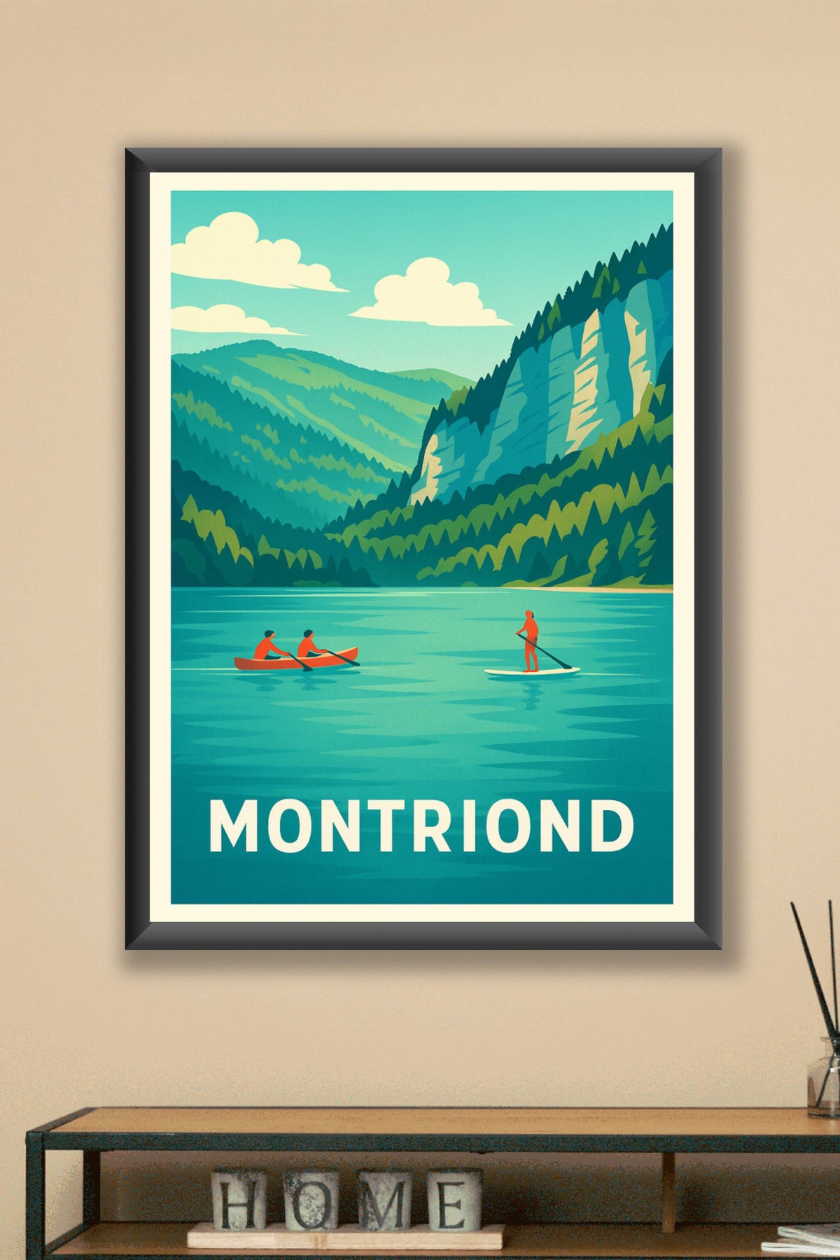 Affiche Montriond — Évasion et nature au fil de l'eau · poster d'art de Montriond