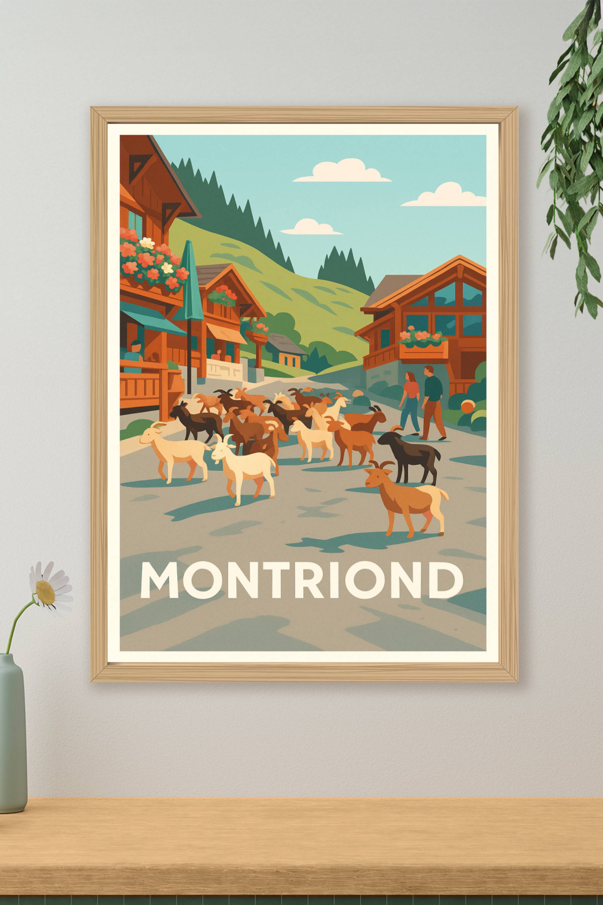 Affiche de Montriond - Charme authentique des Alpes