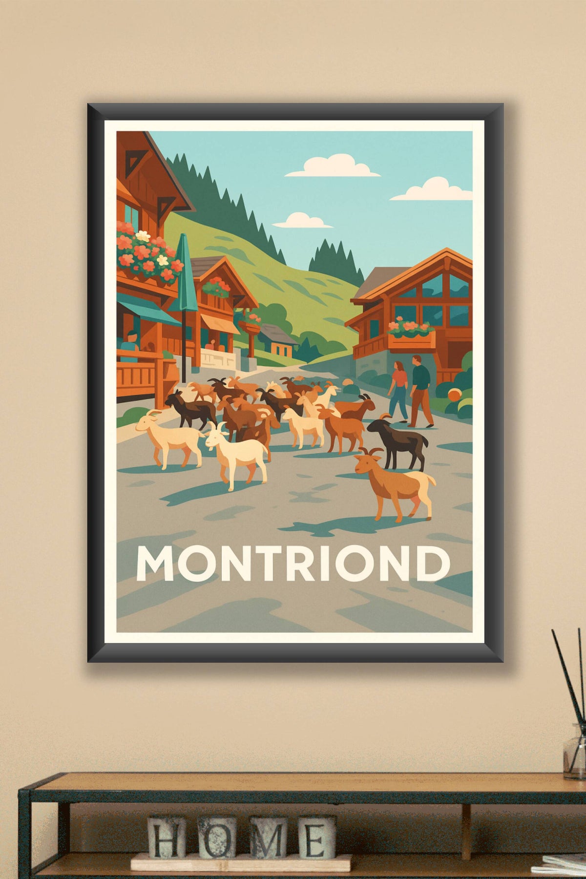 Affiche Montriond — Charme authentique des Alpes · poster d'art de Montriond