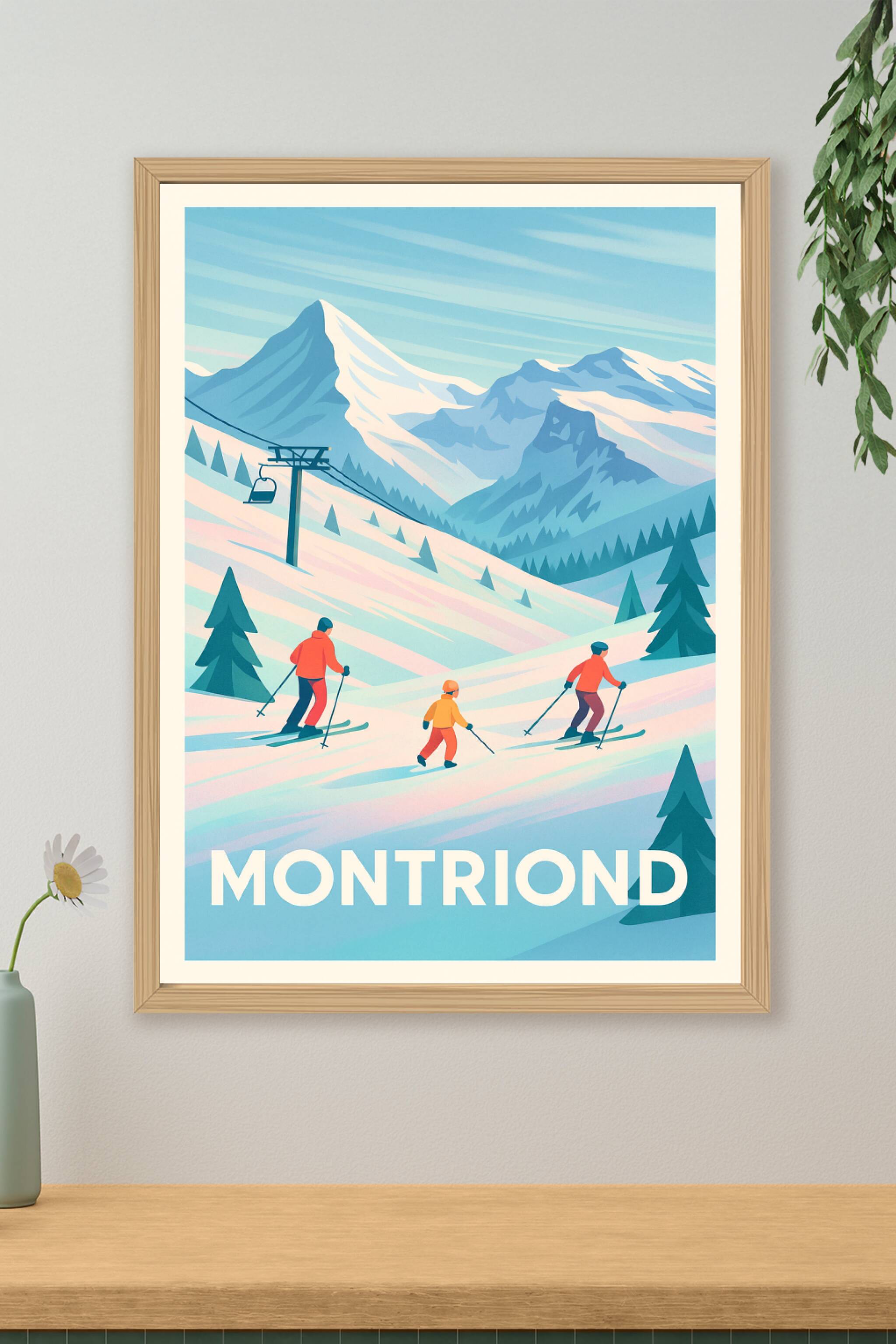 Affiche de Montriond - Évasion hivernale et ski en montagne