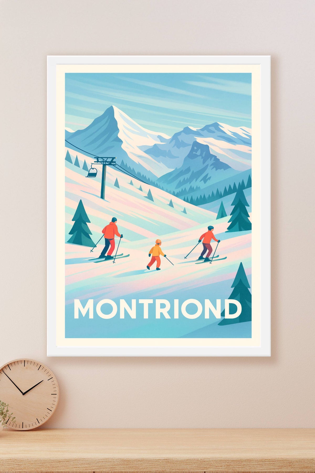 Affiche Montriond — Évasion hivernale et ski en montagne · poster d'art de Montriond