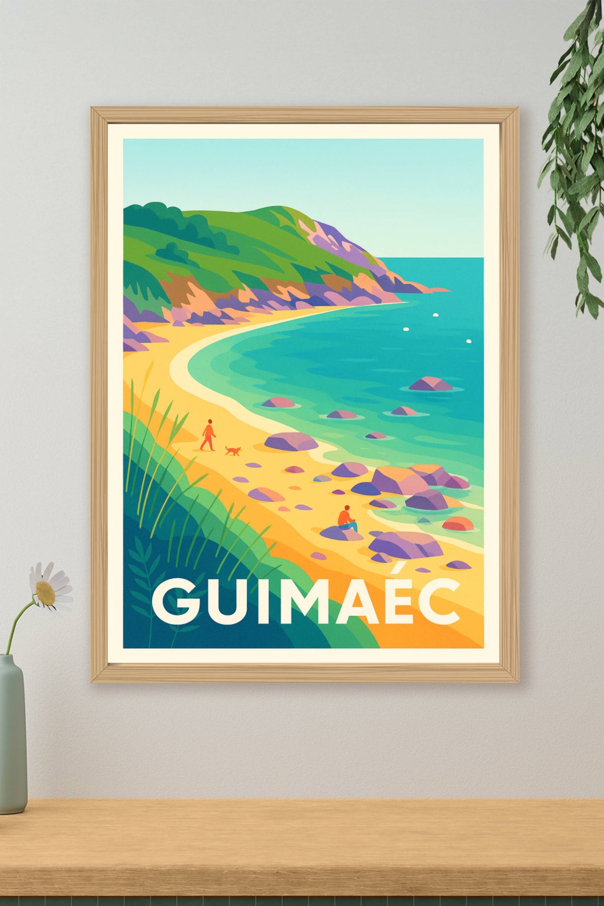 Affiche Guimaëc — Évasion et nature en bord de mer · poster d'art de Guimaëc