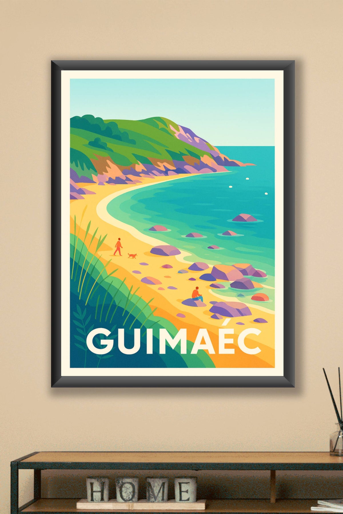 Affiche Guimaëc — Évasion et nature en bord de mer · poster d'art de Guimaëc
