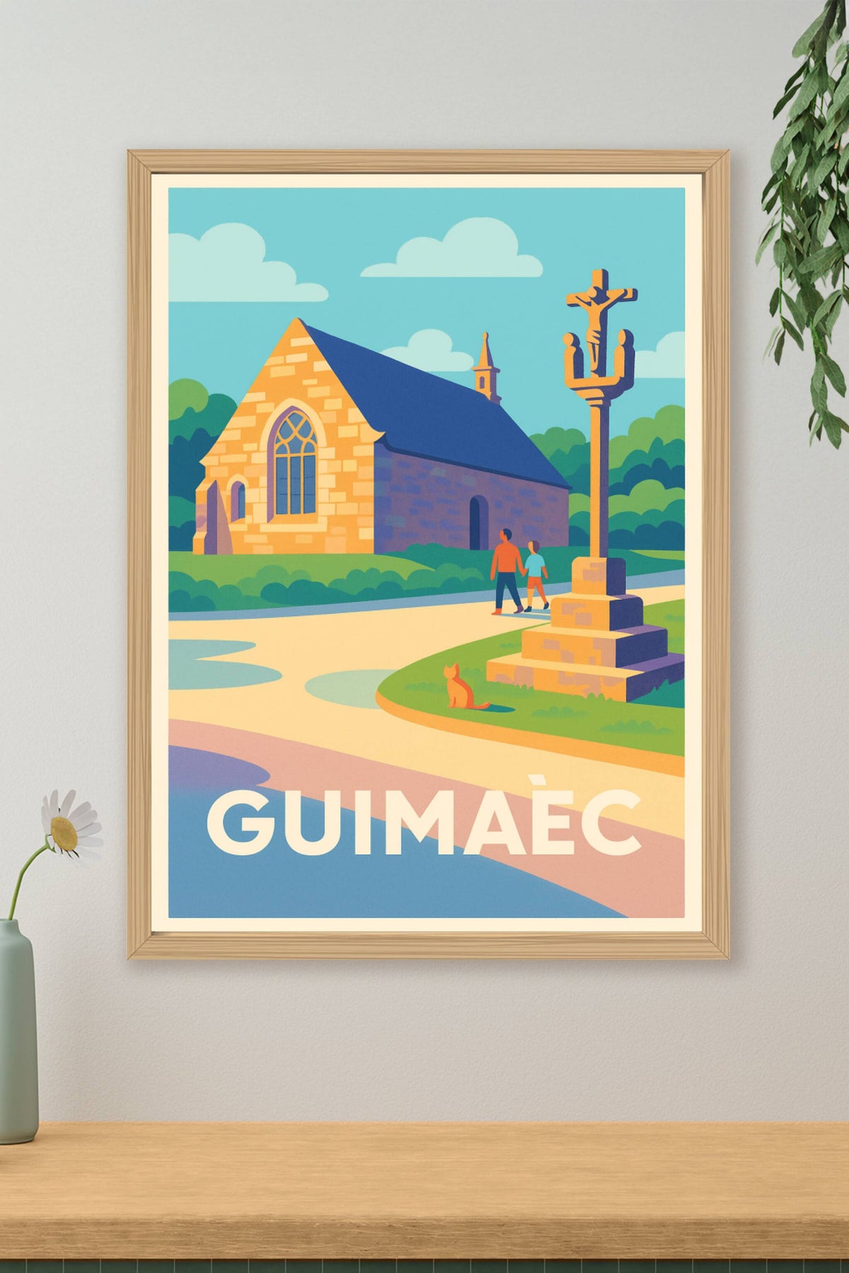 Affiche Guimaëc — Charme paisible en bord de mer · poster d'art de Guimaëc