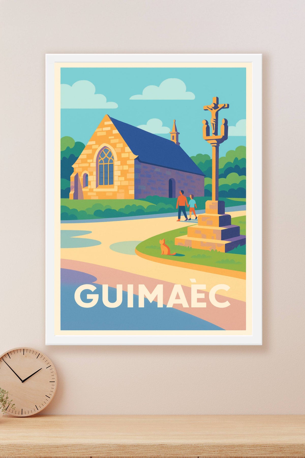 Affiche Guimaëc — Charme paisible en bord de mer · poster d'art de Guimaëc