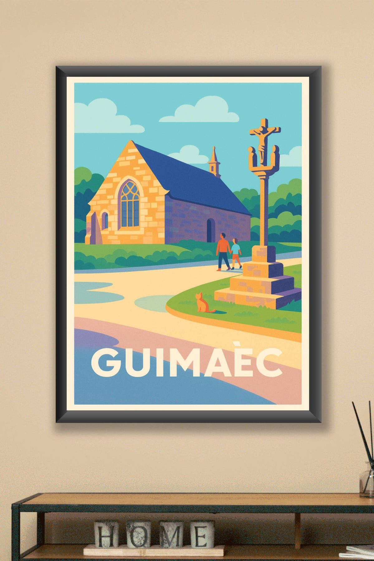 Affiche Guimaëc — Charme paisible en bord de mer · poster d'art de Guimaëc