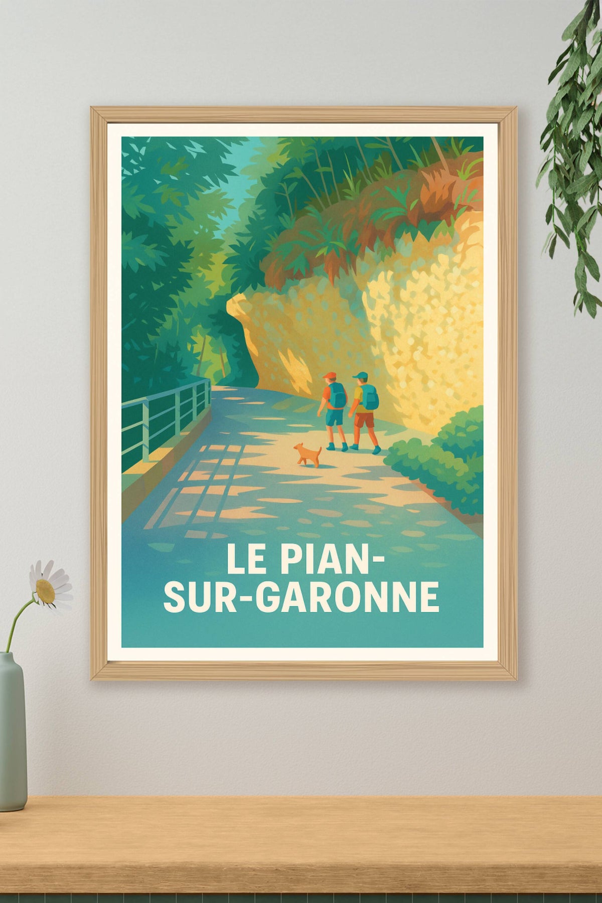 Affiche Le Pian-sur-Garonne — Évasion nature et balades ressourçantes · poster d'art de Le Pian-sur-Garonne