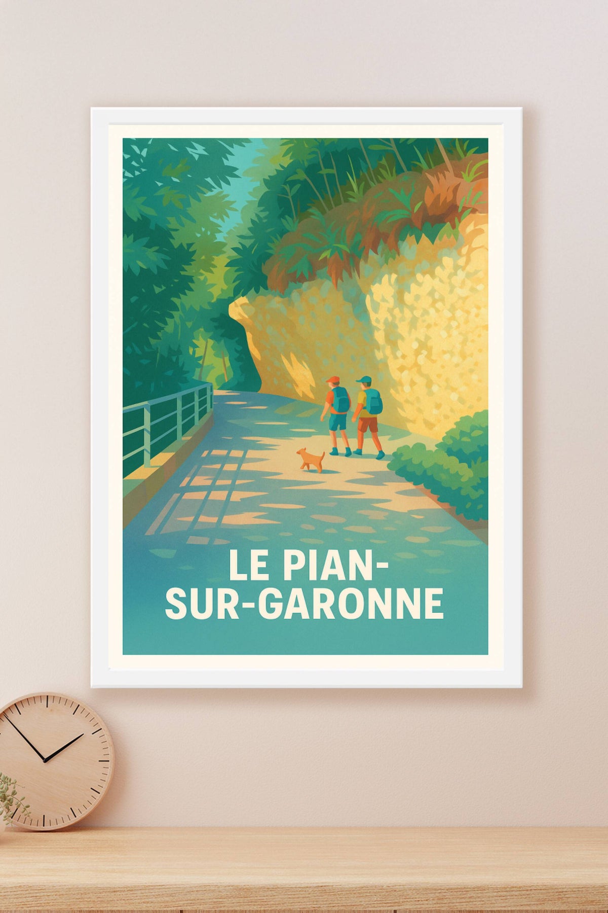 Affiche Le Pian-sur-Garonne — Évasion nature et balades ressourçantes · poster d'art de Le Pian-sur-Garonne