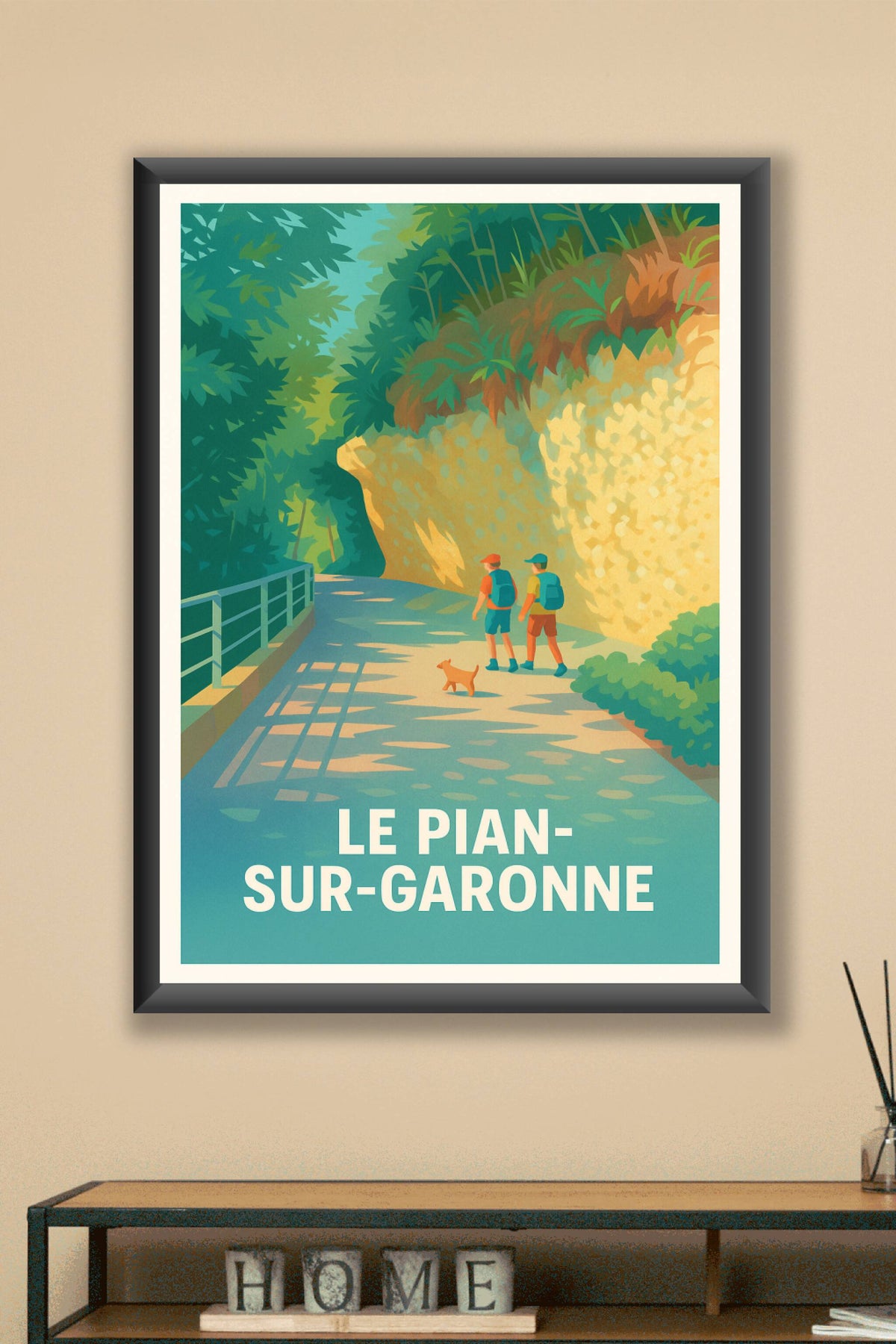 Affiche Le Pian-sur-Garonne — Évasion nature et balades ressourçantes · poster d'art de Le Pian-sur-Garonne