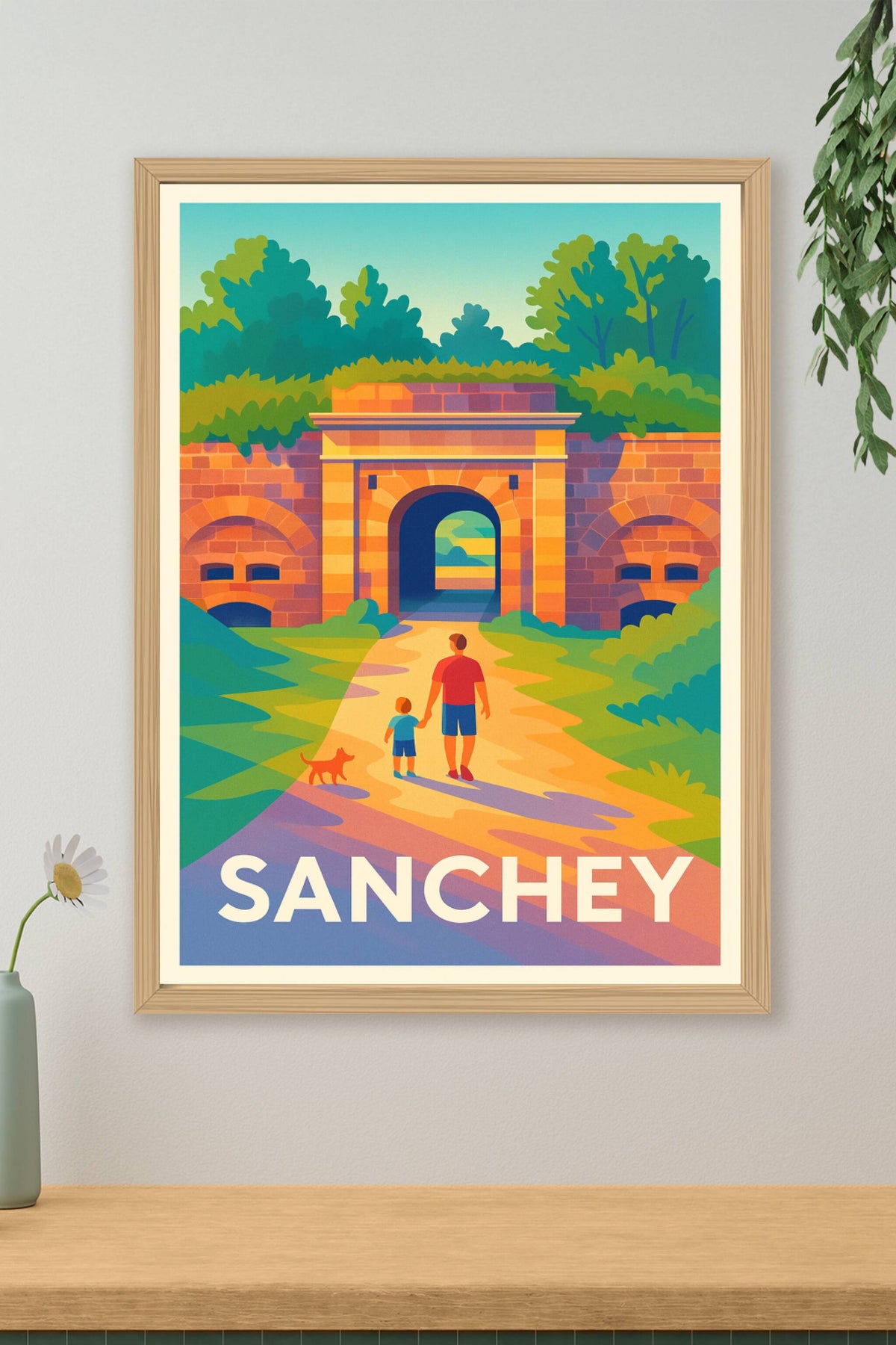 Affiche Sanchey — Promenade paisible au cœur du patrimoine · poster d'art de Sanchey
