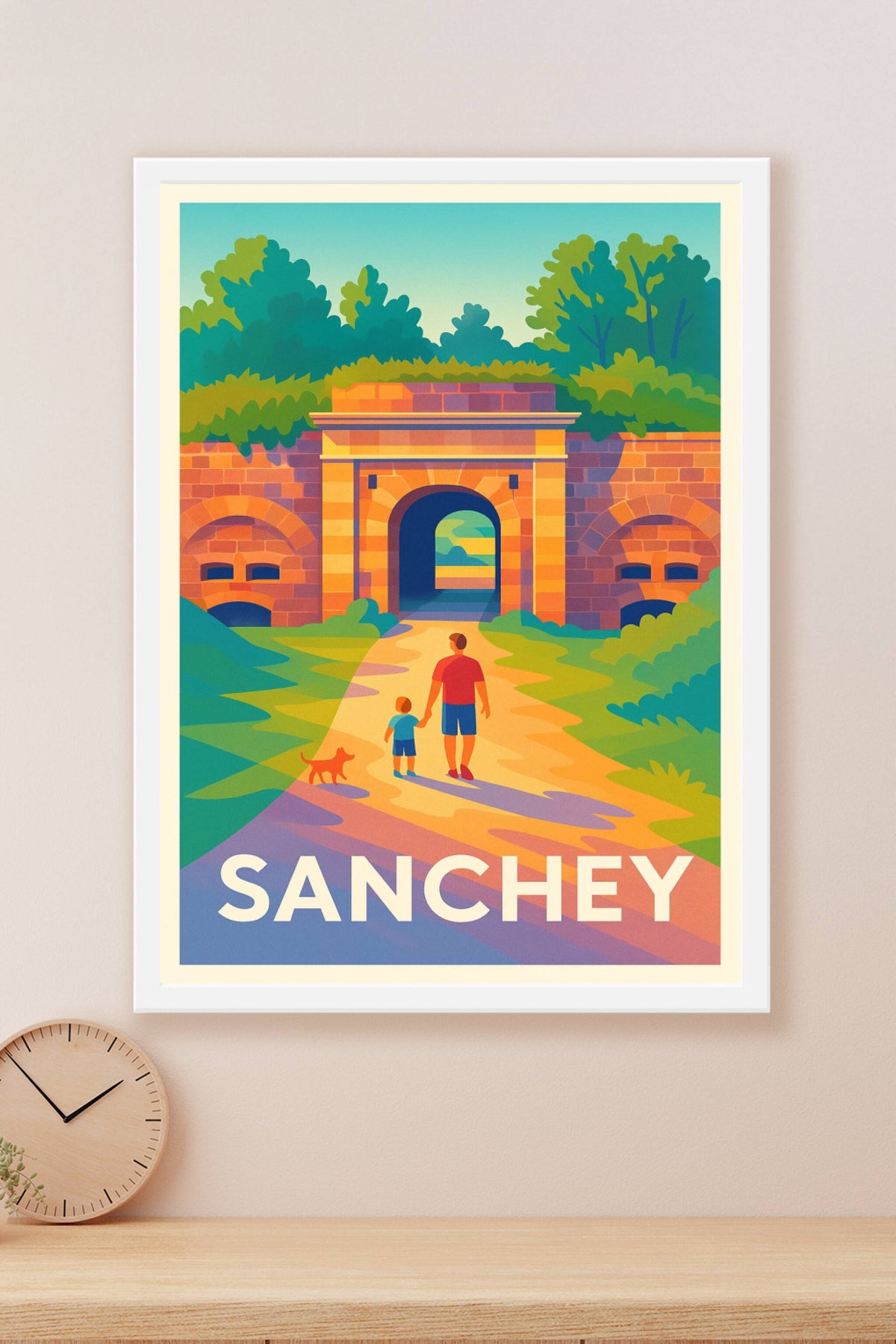 Affiche Sanchey — Promenade paisible au cœur du patrimoine · poster d'art de Sanchey