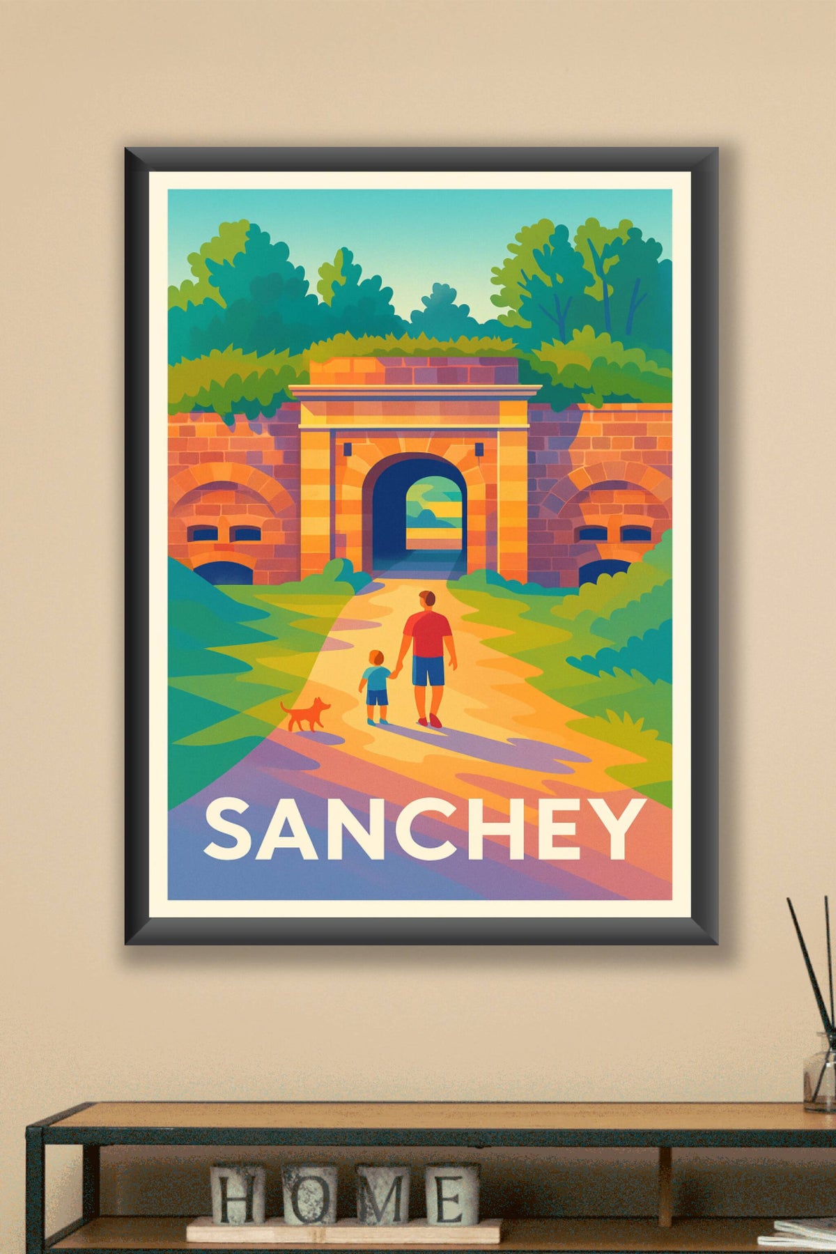 Affiche Sanchey — Promenade paisible au cœur du patrimoine · poster d'art de Sanchey