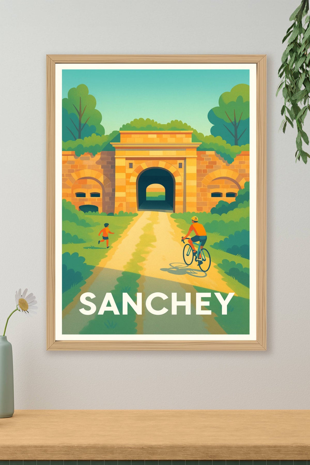 Affiche Sanchey — Découvrez la porte du temps en pleine nature · poster d'art de Sanchey