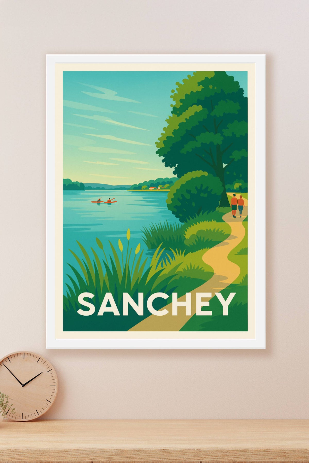Affiche Sanchey — Évasion nature au fil de l'eau · poster d'art de Sanchey