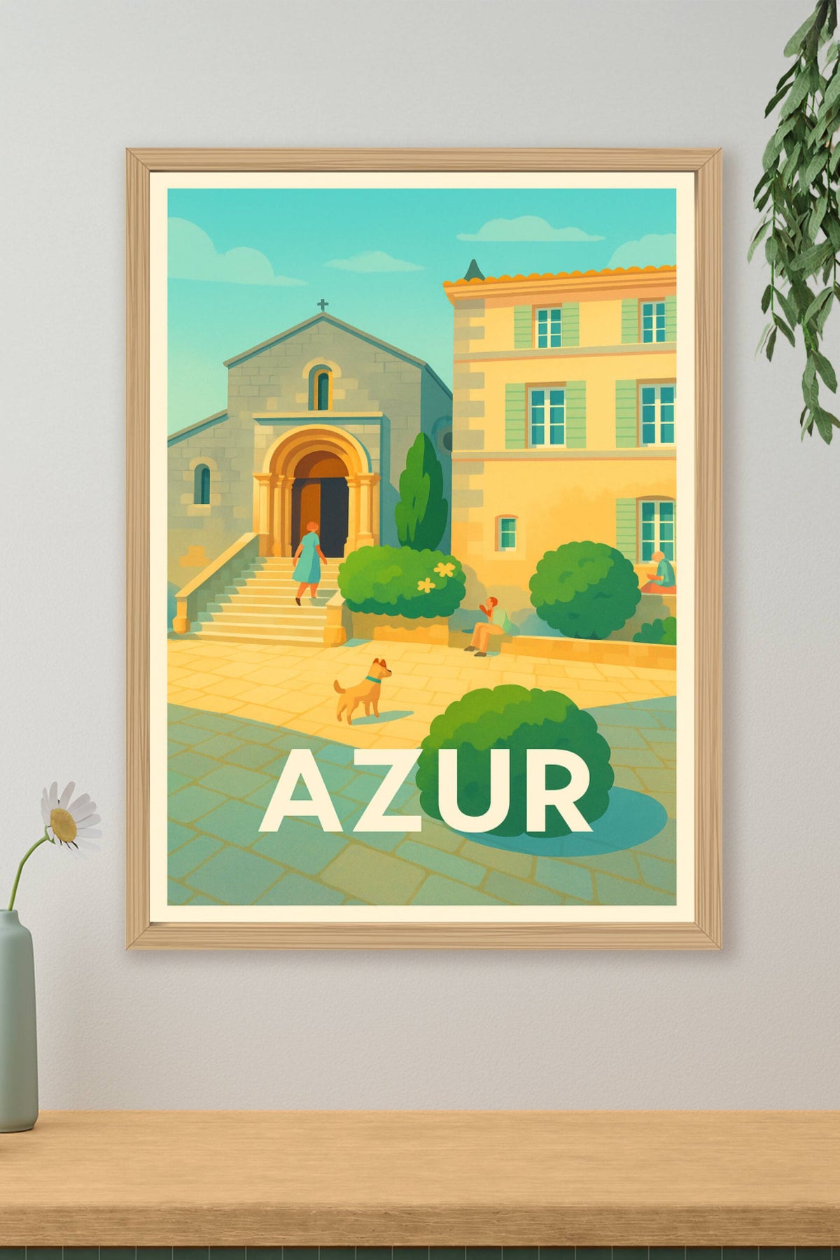 Affiche Azur — Charme lumineux de la côte méditerranéenne · poster d'art de Azur