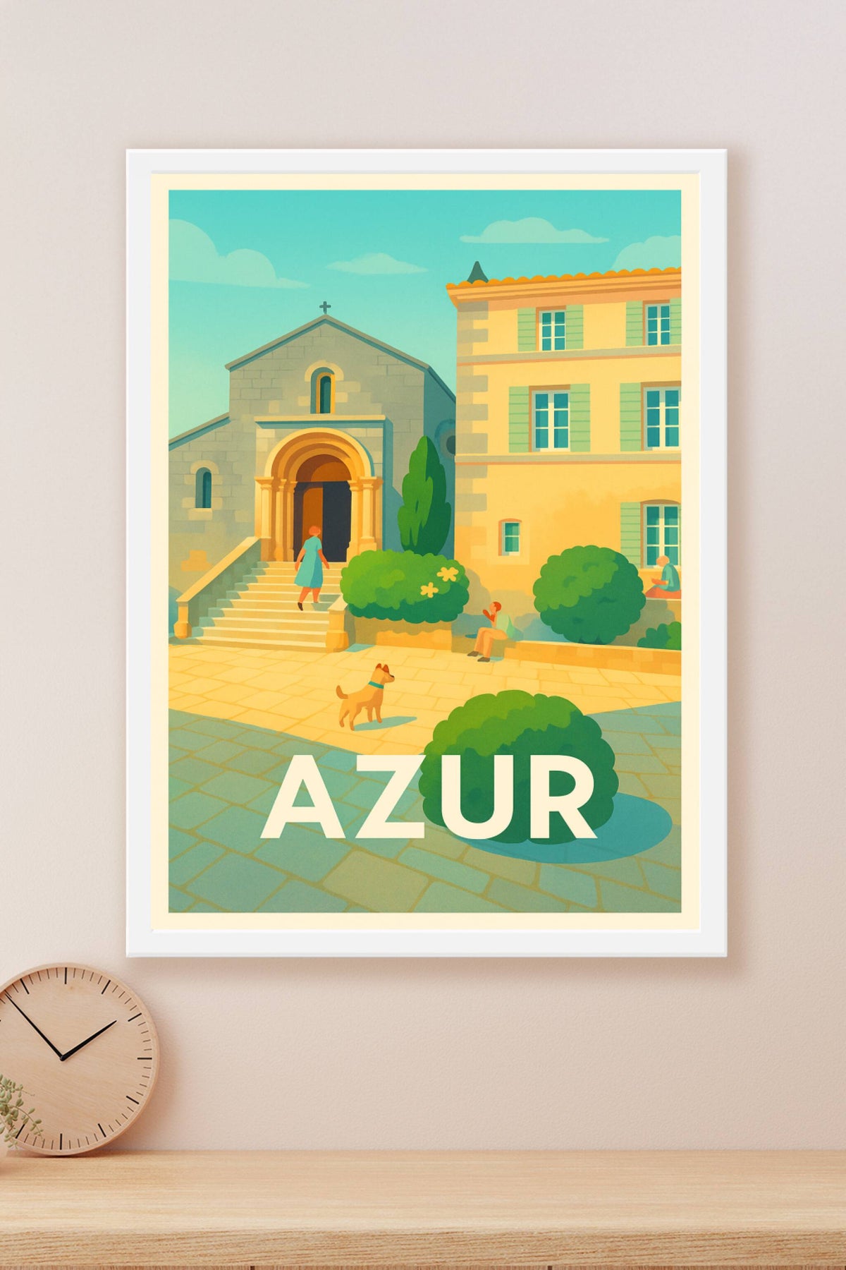 Affiche Azur — Charme lumineux de la côte méditerranéenne · poster d'art de Azur