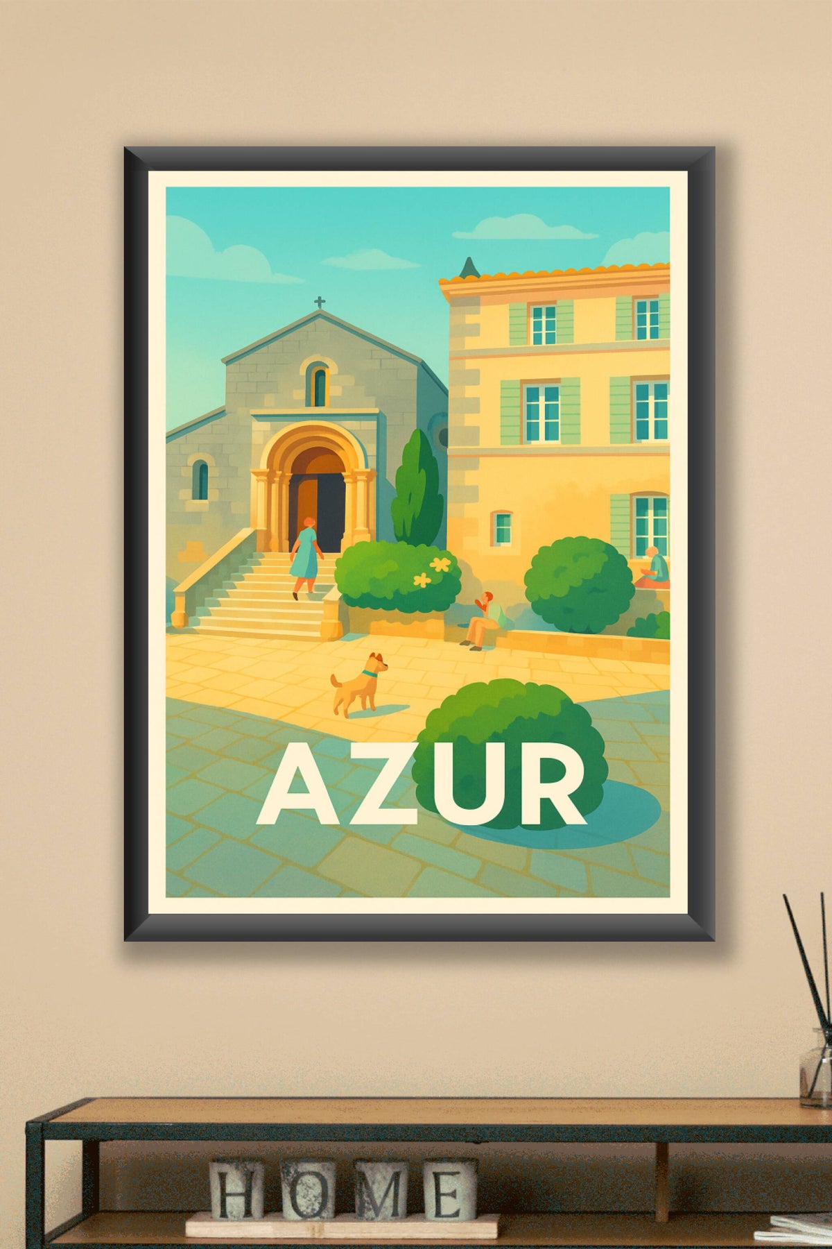 Affiche Azur — Charme lumineux de la côte méditerranéenne · poster d'art de Azur