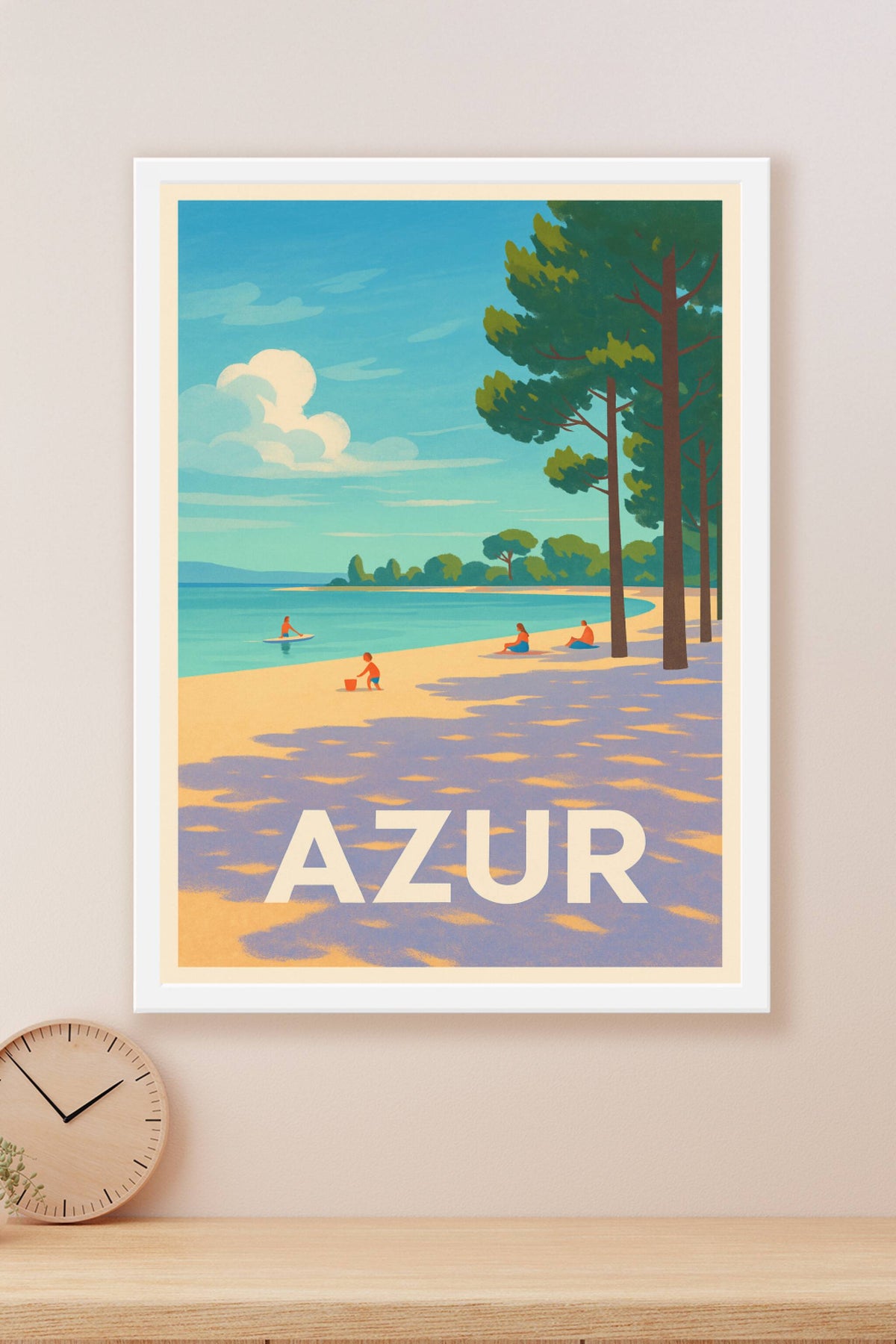 Affiche Azur — Sérénité et douceur en bord de mer · poster d'art de Azur