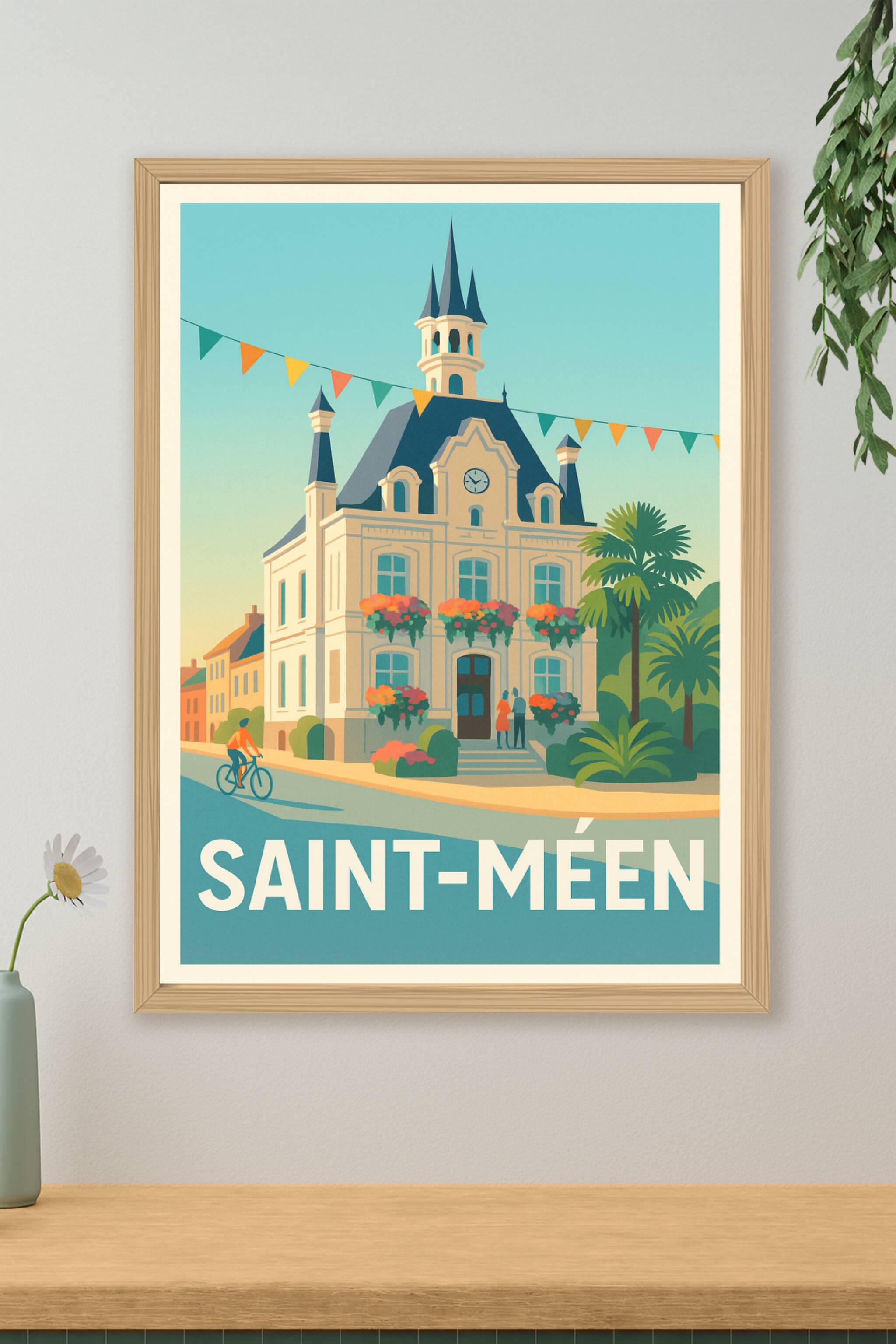 Affiche de Saint-Méen - Charme intemporel au cœur de la Bretagne