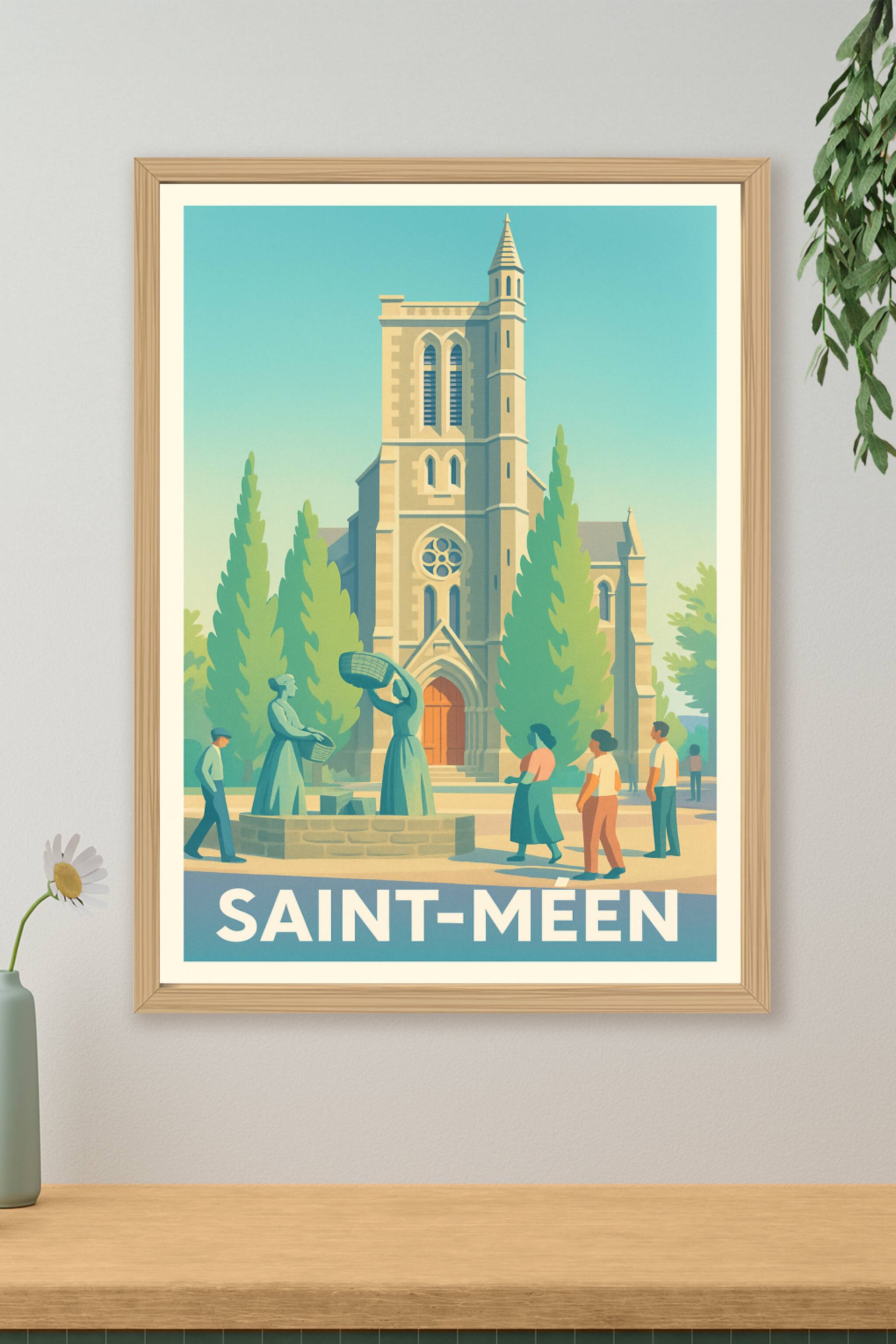 Affiche de Saint-Méen - Un instant intemporel au cœur de la ville