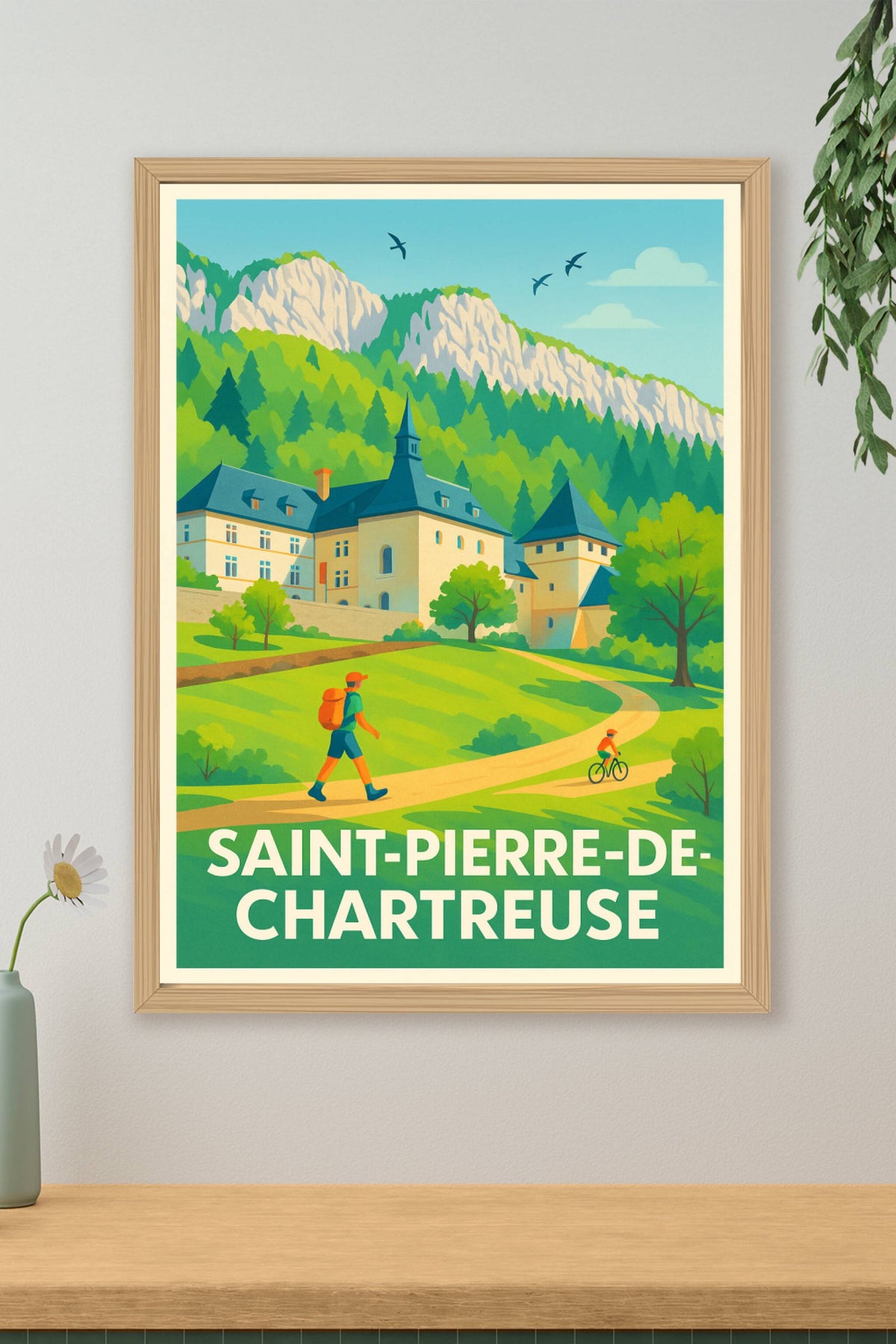 Affiche Saint-Pierre-de-Chartreuse — Escapade au cœur de la Chartreuse · poster d'art de Saint-Pierre-de-Chartreuse