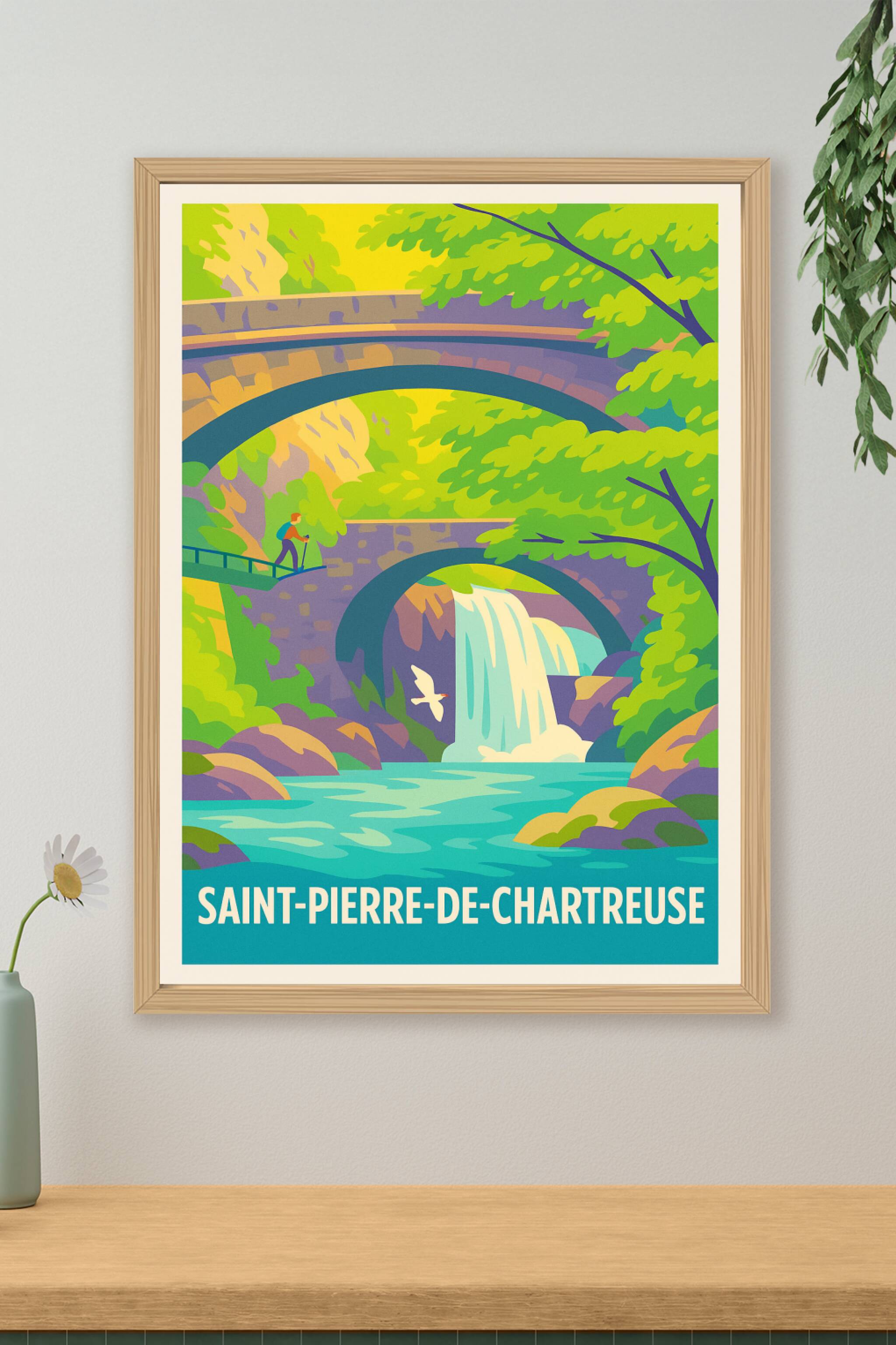 Affiche de Saint-Pierre-de-Chartreuse - La nature sublimée entre cascades et ponts anciens