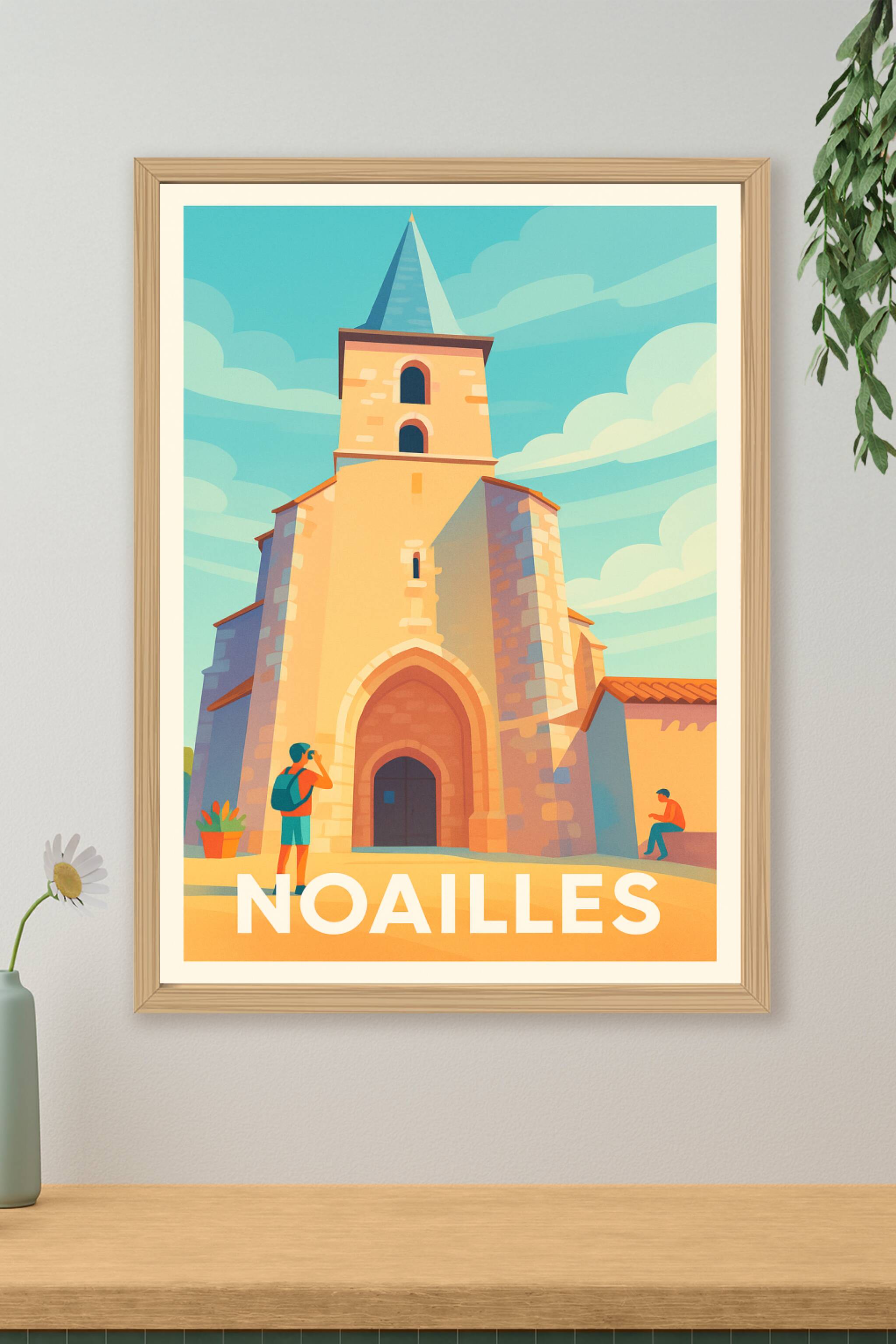 Affiche de Noailles - Charme historique et lumière méridionale