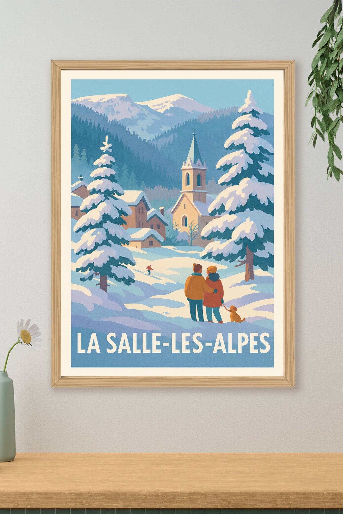 Affiche La Salle-les-Alpes — Escapade hivernale au cœur des Alpes · poster d'art de La Salle-les-Alpes