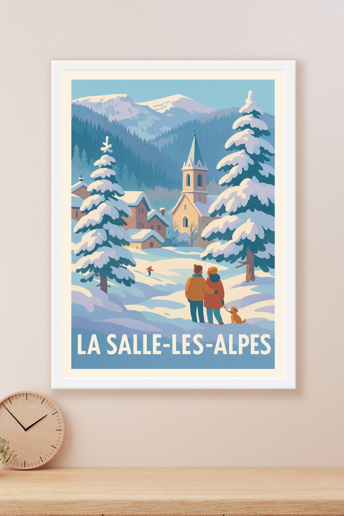 Affiche La Salle-les-Alpes — Escapade hivernale au cœur des Alpes · poster d'art de La Salle-les-Alpes