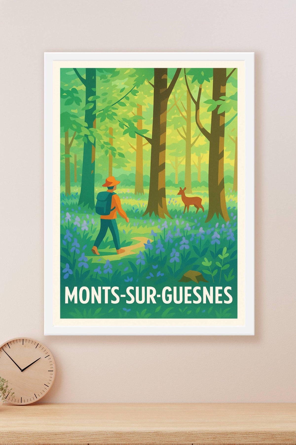 Affiche Monts-sur-Guesnes — Évasion en pleine nature · poster d'art de Monts-sur-Guesnes