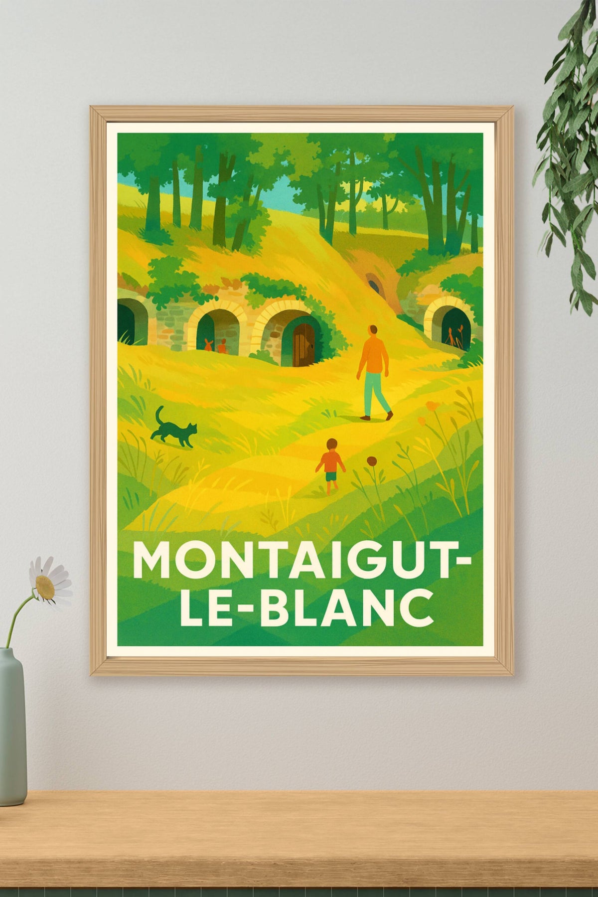 Affiche Montaigut-le-Blanc — Promenade bucolique en pleine nature · poster d'art de Montaigut-le-Blanc